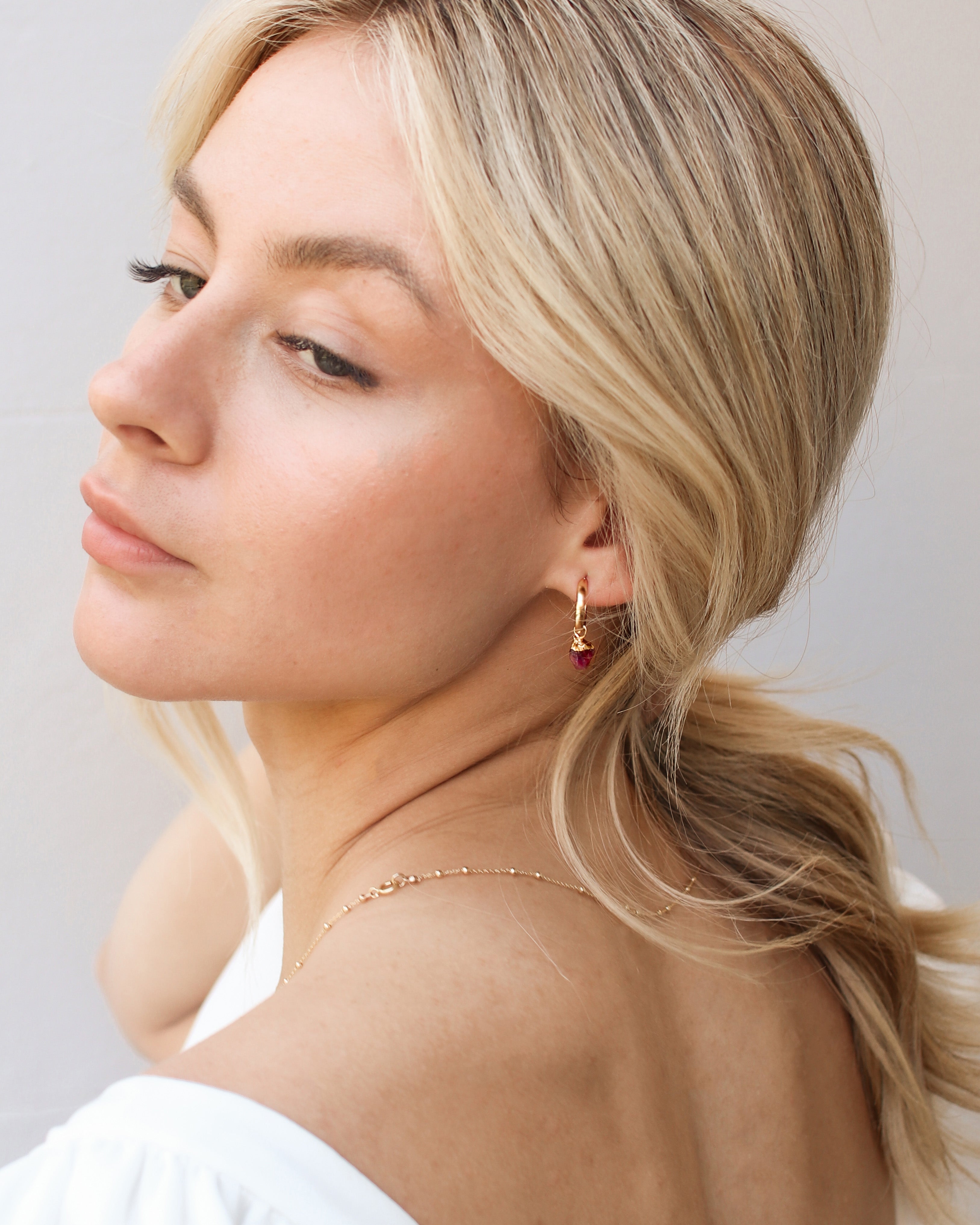 July Birthstone | Ruby Earrings