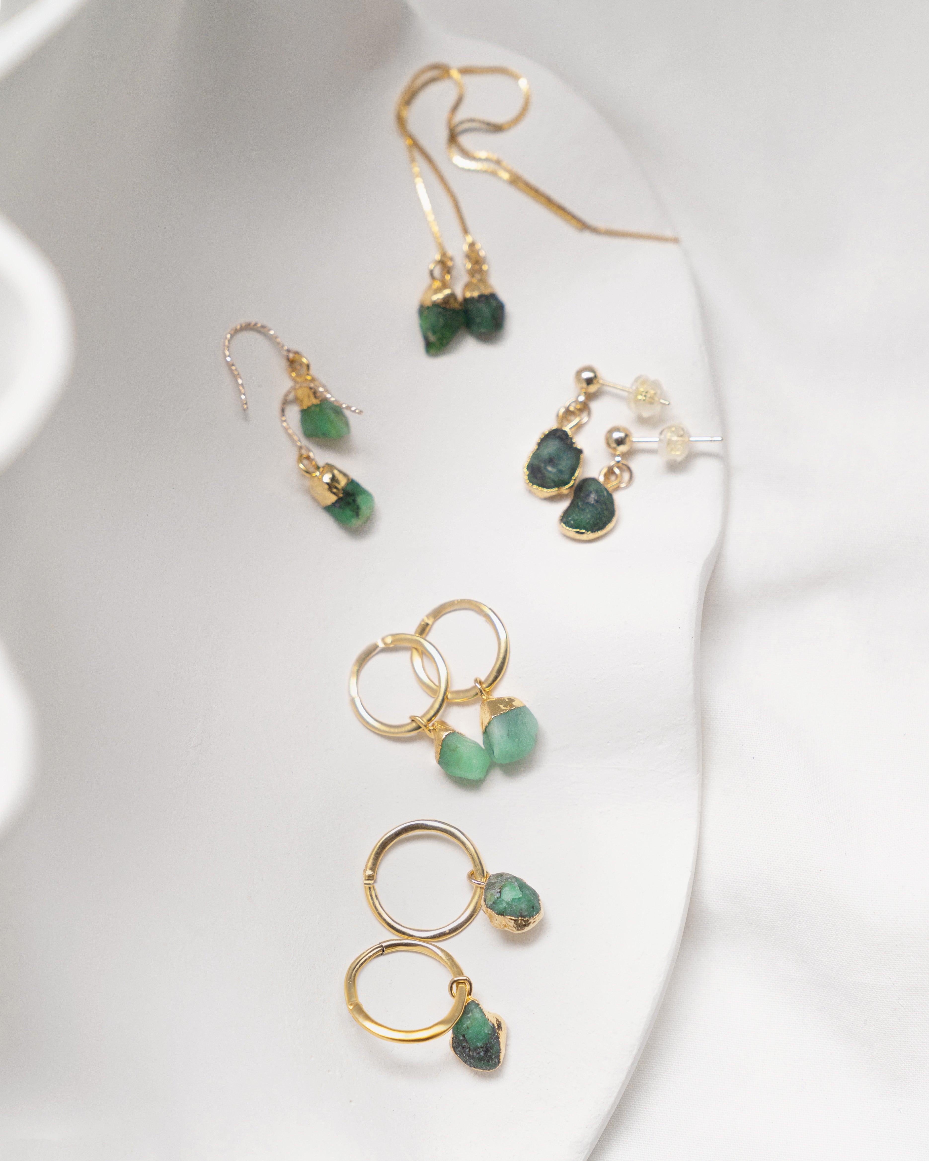 May Birthstone | Emerald Earrings