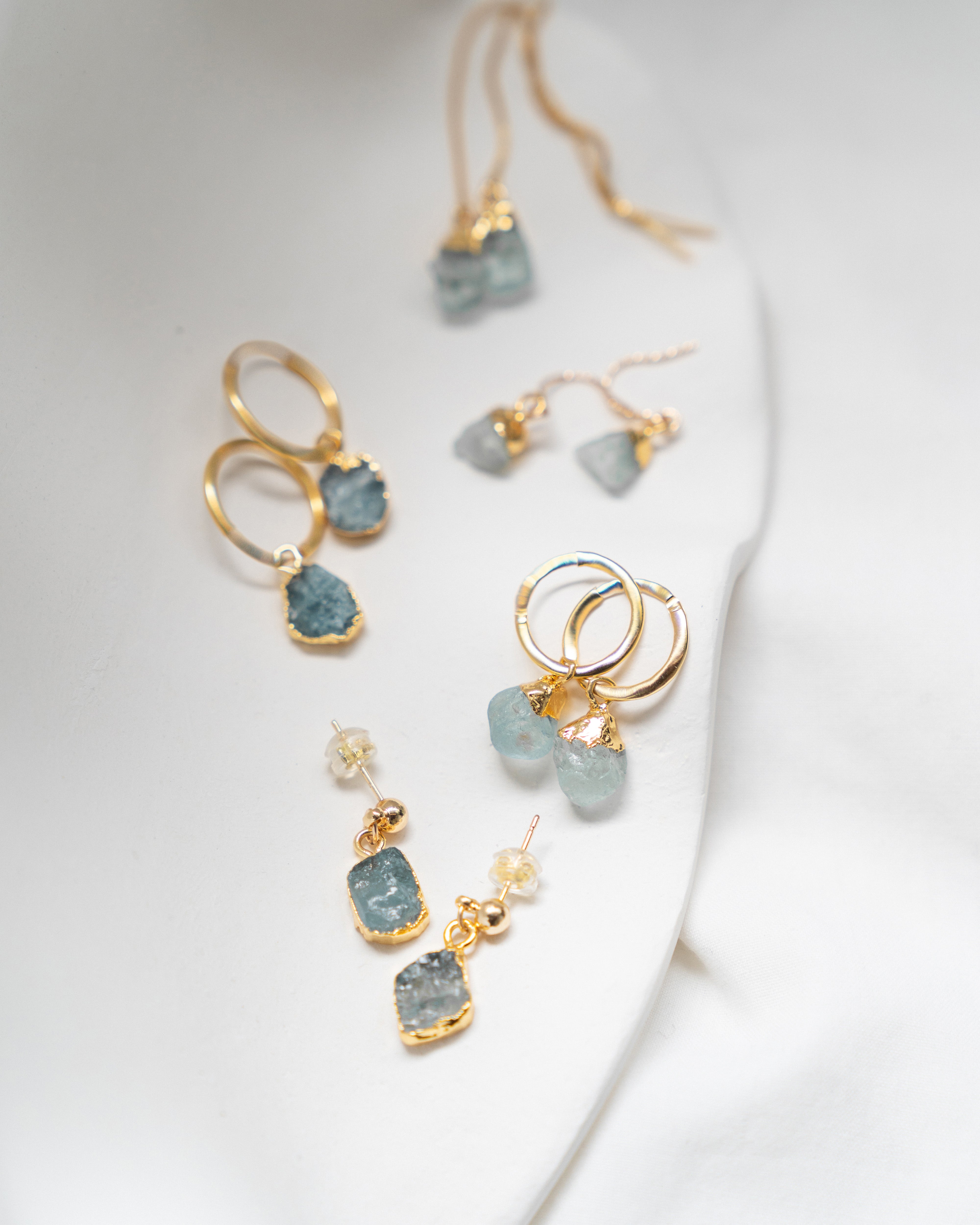 March Birthstone | Aquamarine Earrings