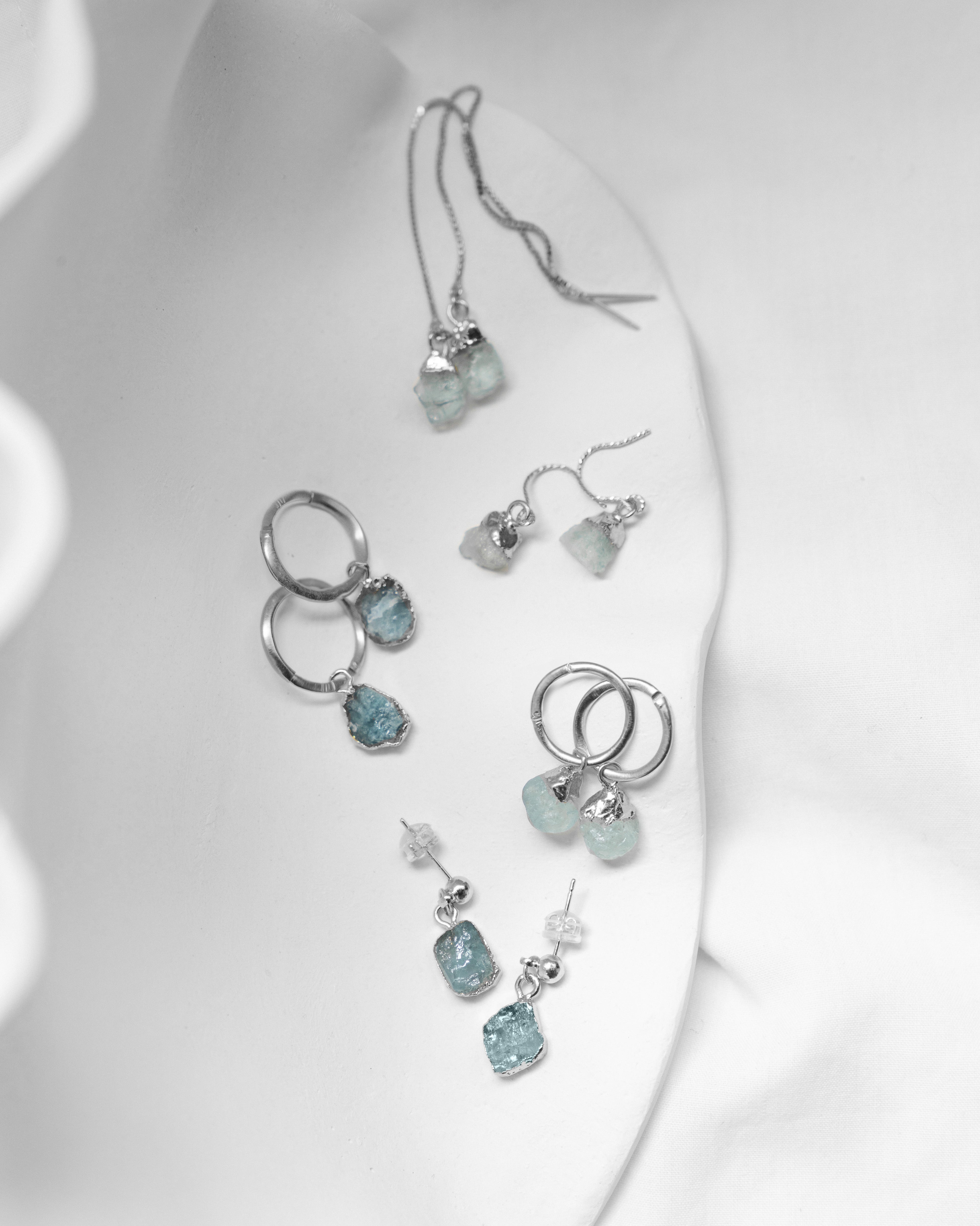 March Birthstone | Aquamarine Earrings
