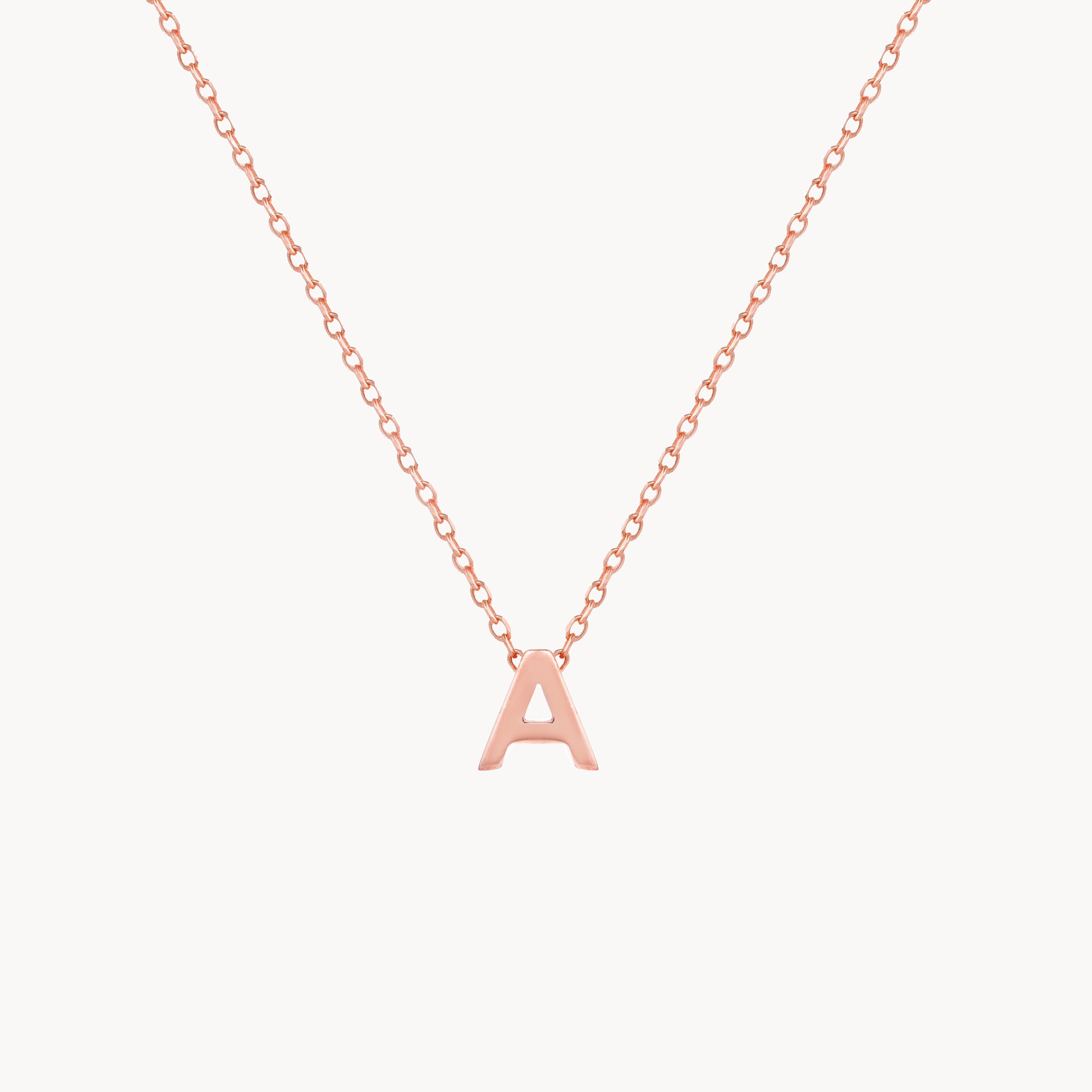 Alphabet Necklace - Rose gold