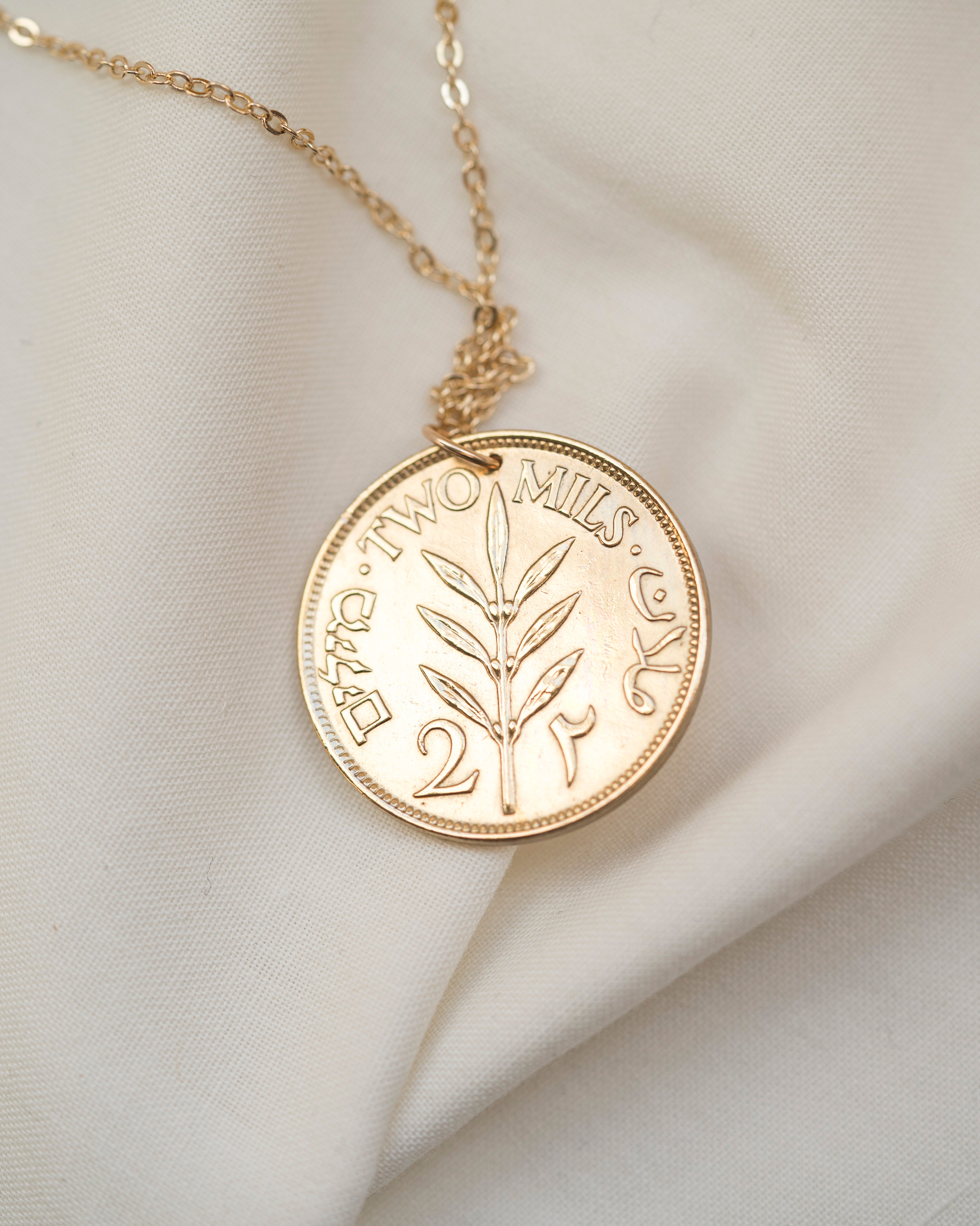 Palestine | 1927 Medallion Coin Necklace