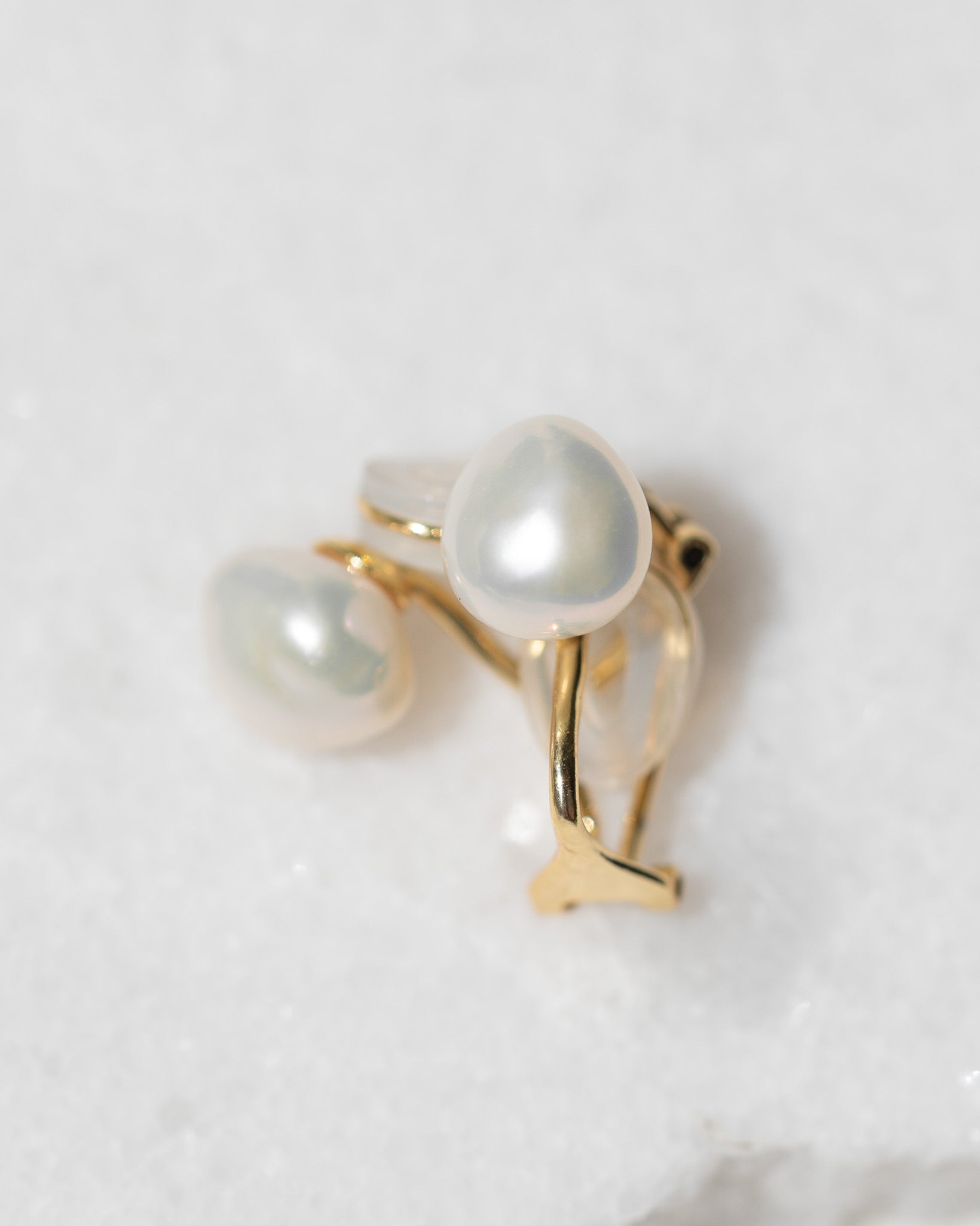 Irregular Pearl Clip-On Earrings