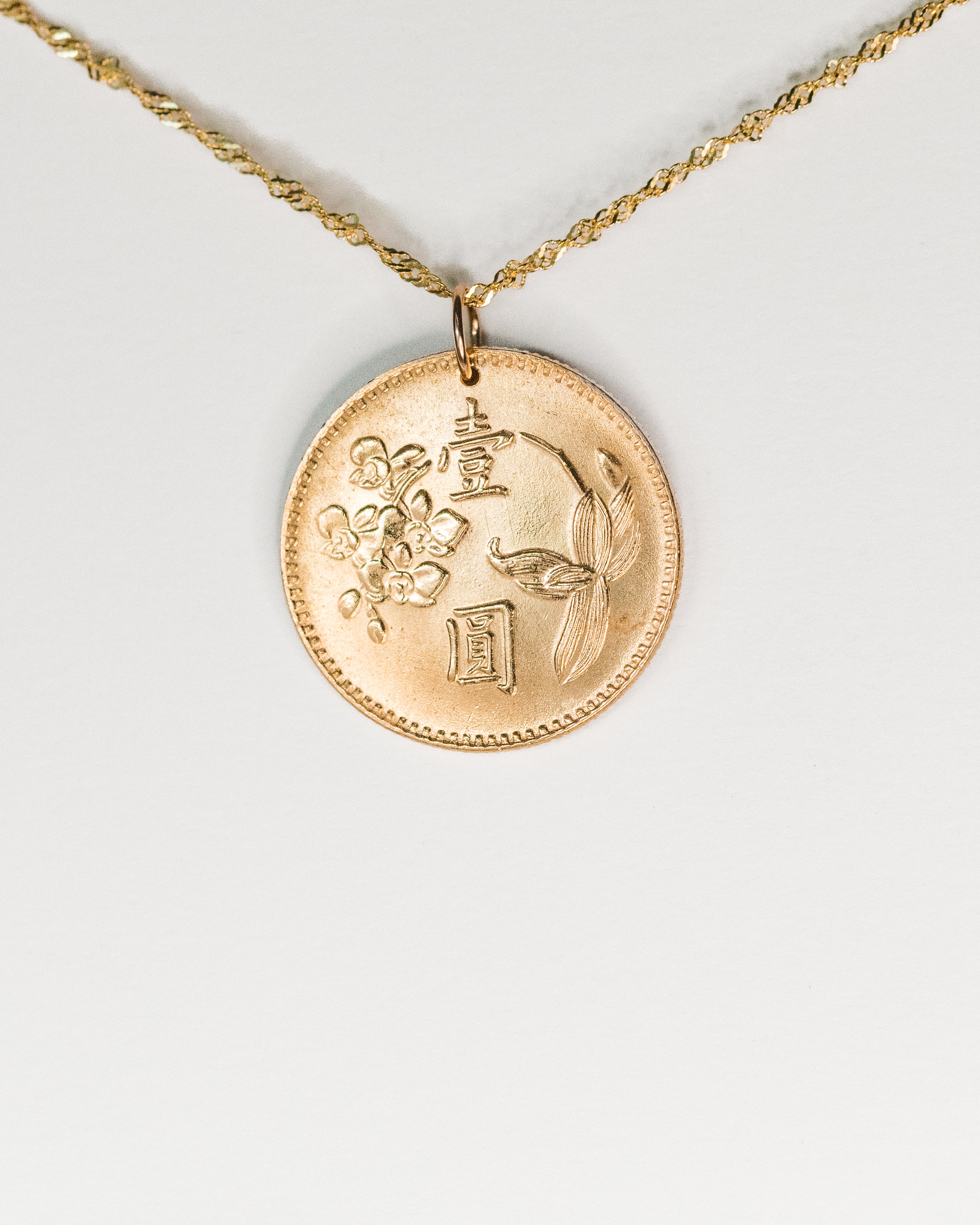 Taiwan | Florals Coin Necklace