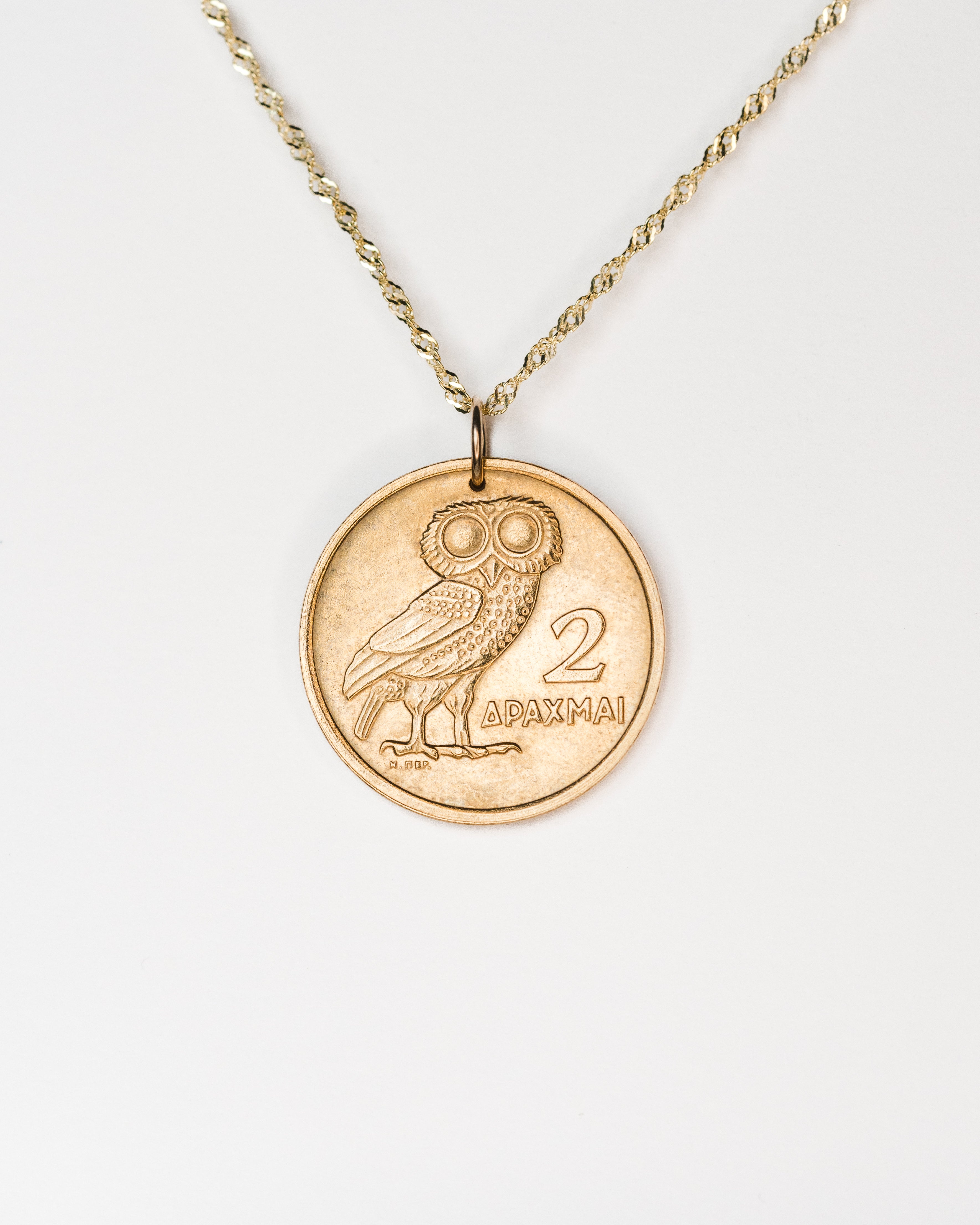 Greece | Athena's Owl Coin Necklace