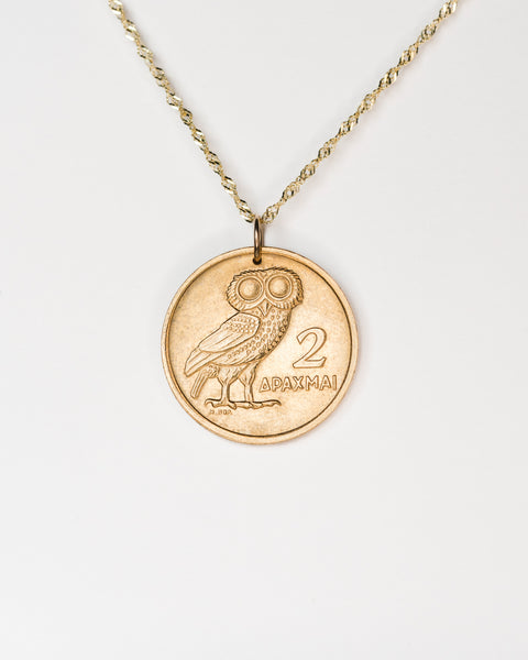 Greece | Athena's Owl Coin Pendant