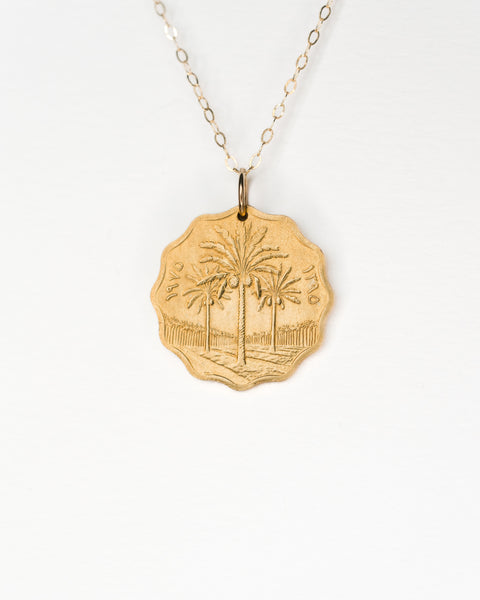 Iraq | Palm Trees Coin Pendant