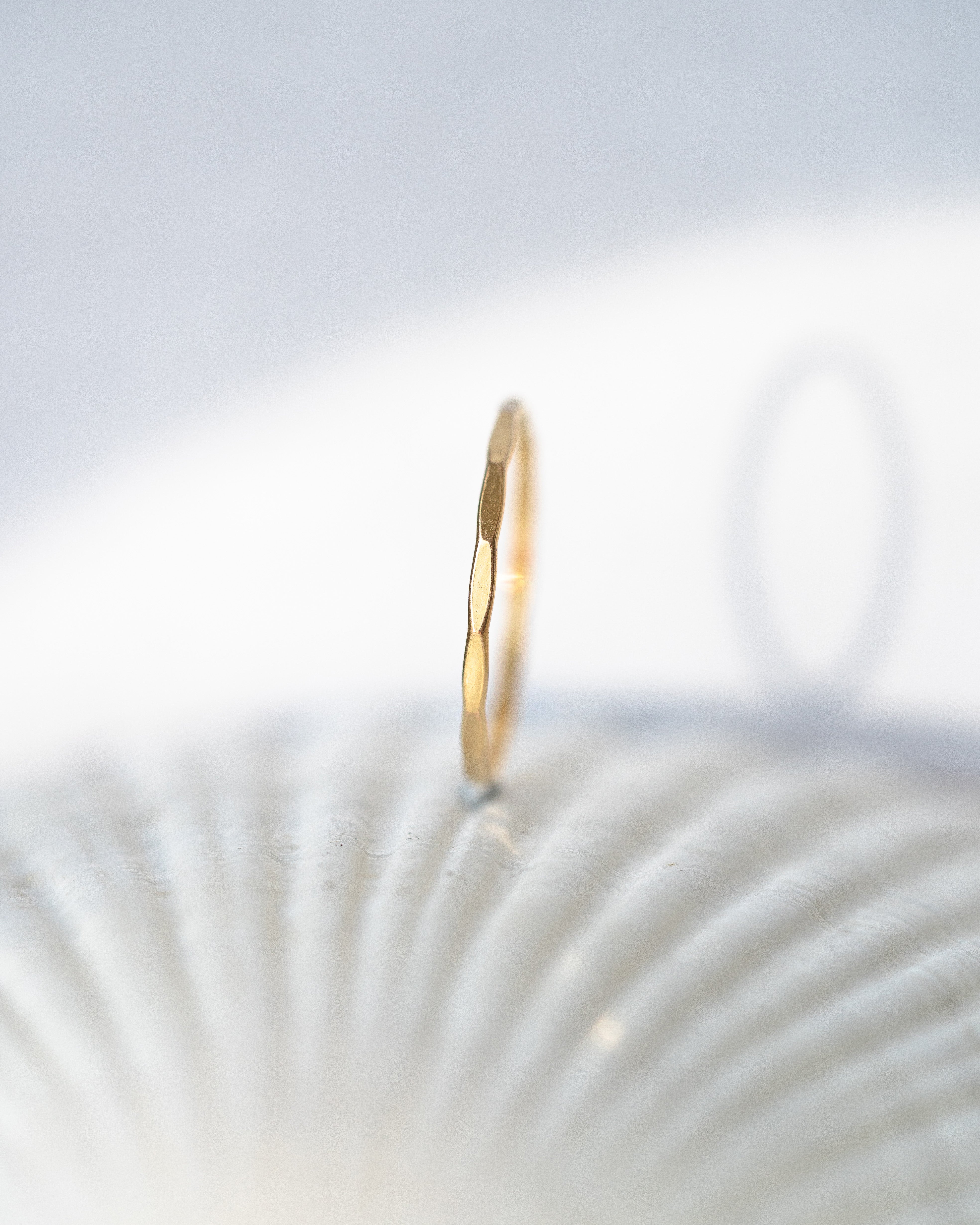 Hammered Minimal Stacking Ring