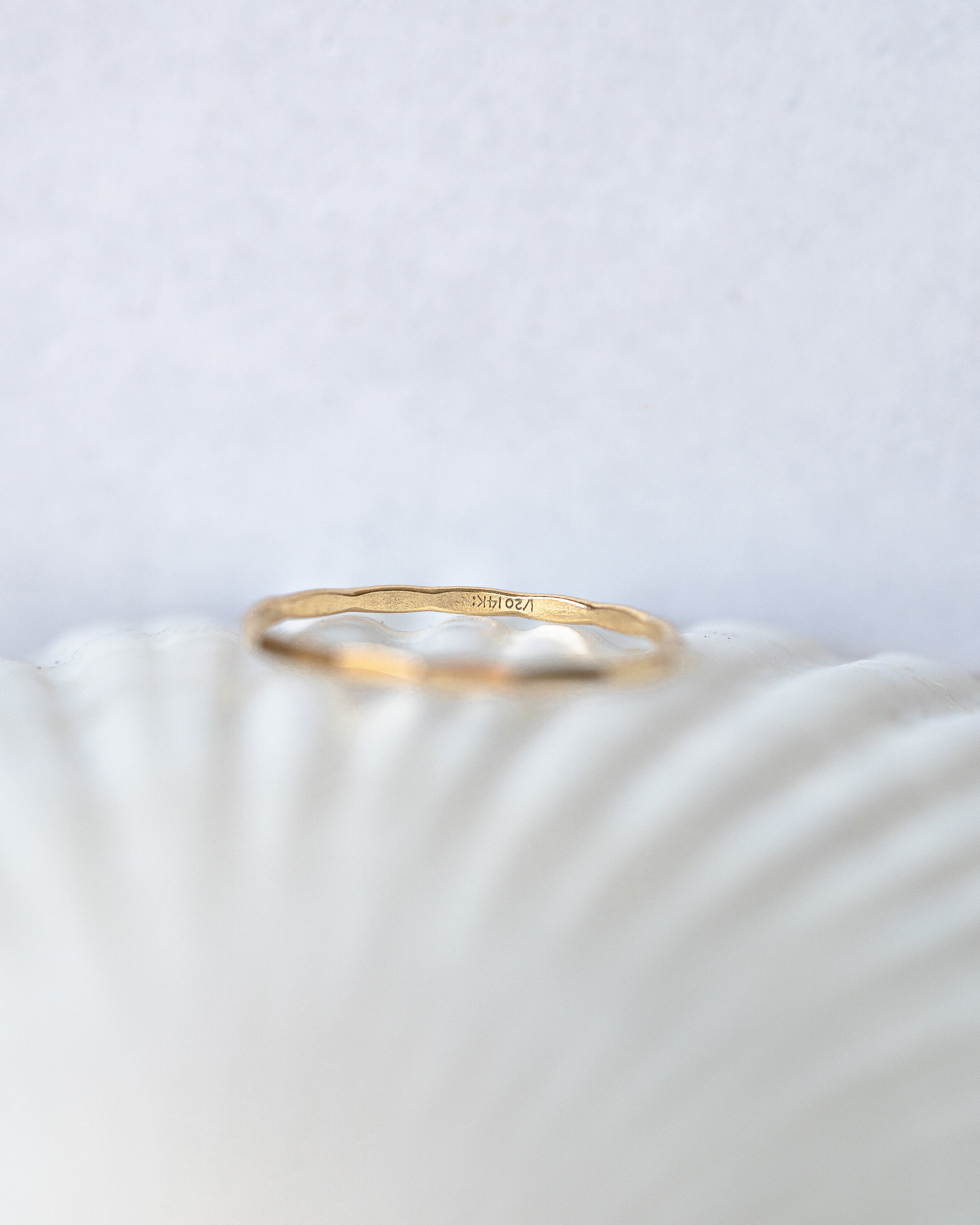 Hammered Minimal Stacking Ring