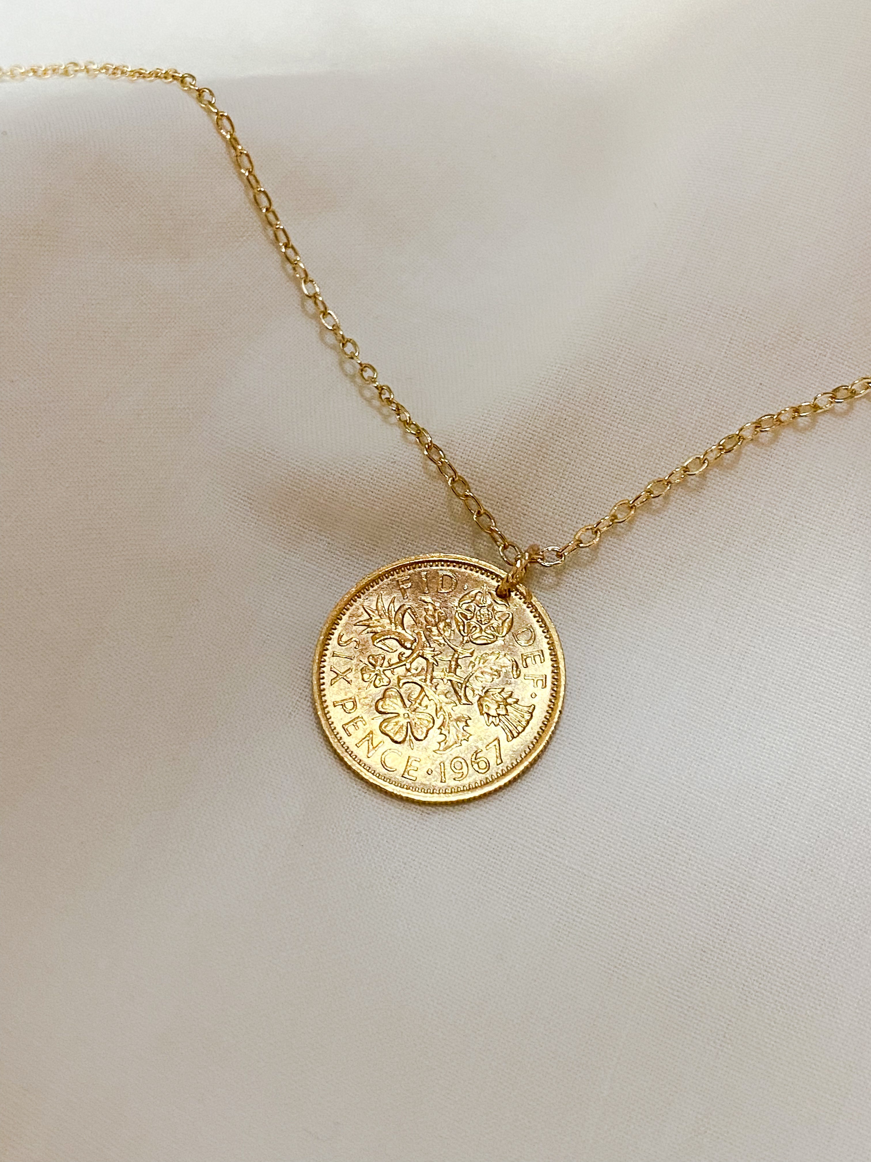 England | Thistle Coin Necklace