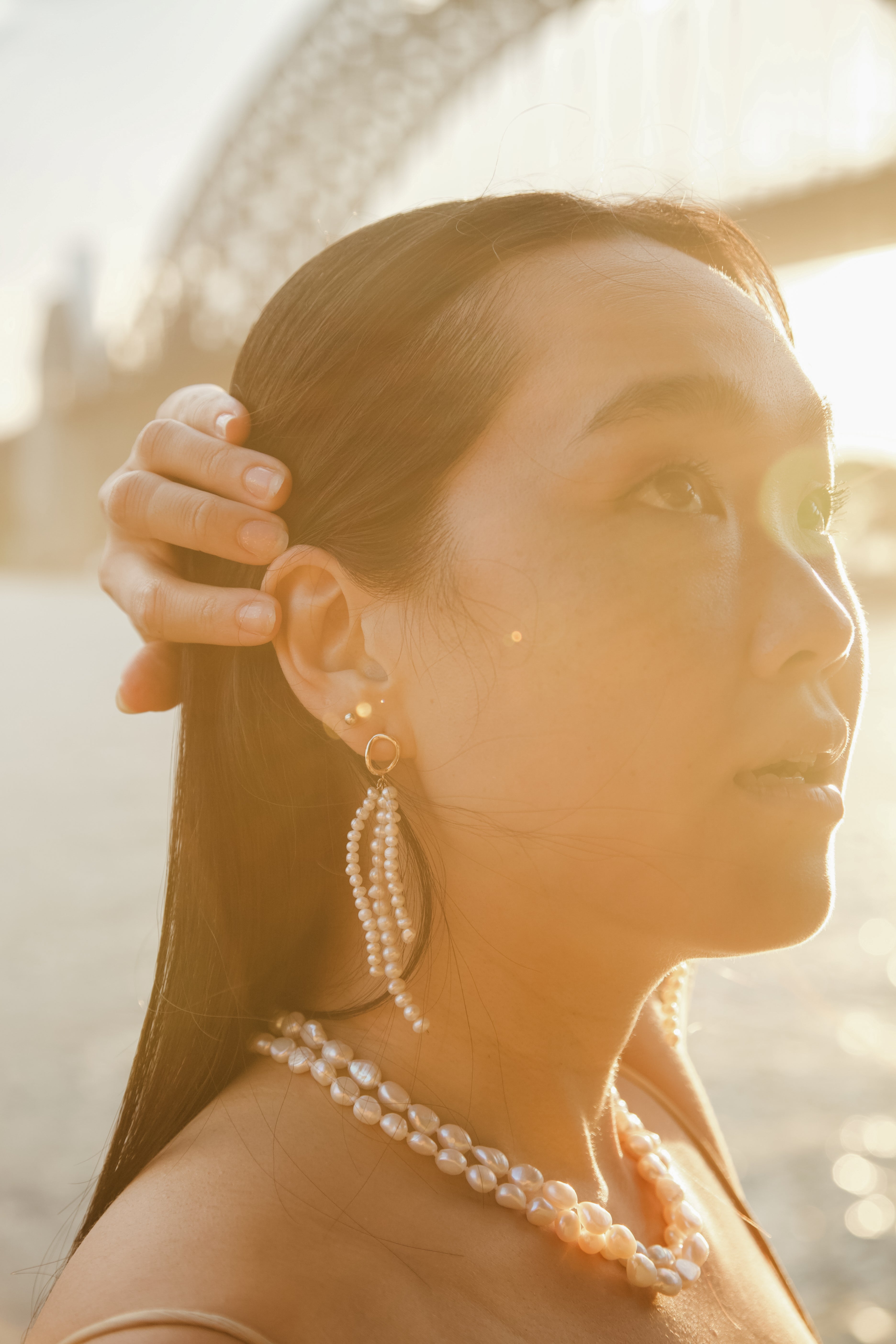 Coral Pearl Earrings