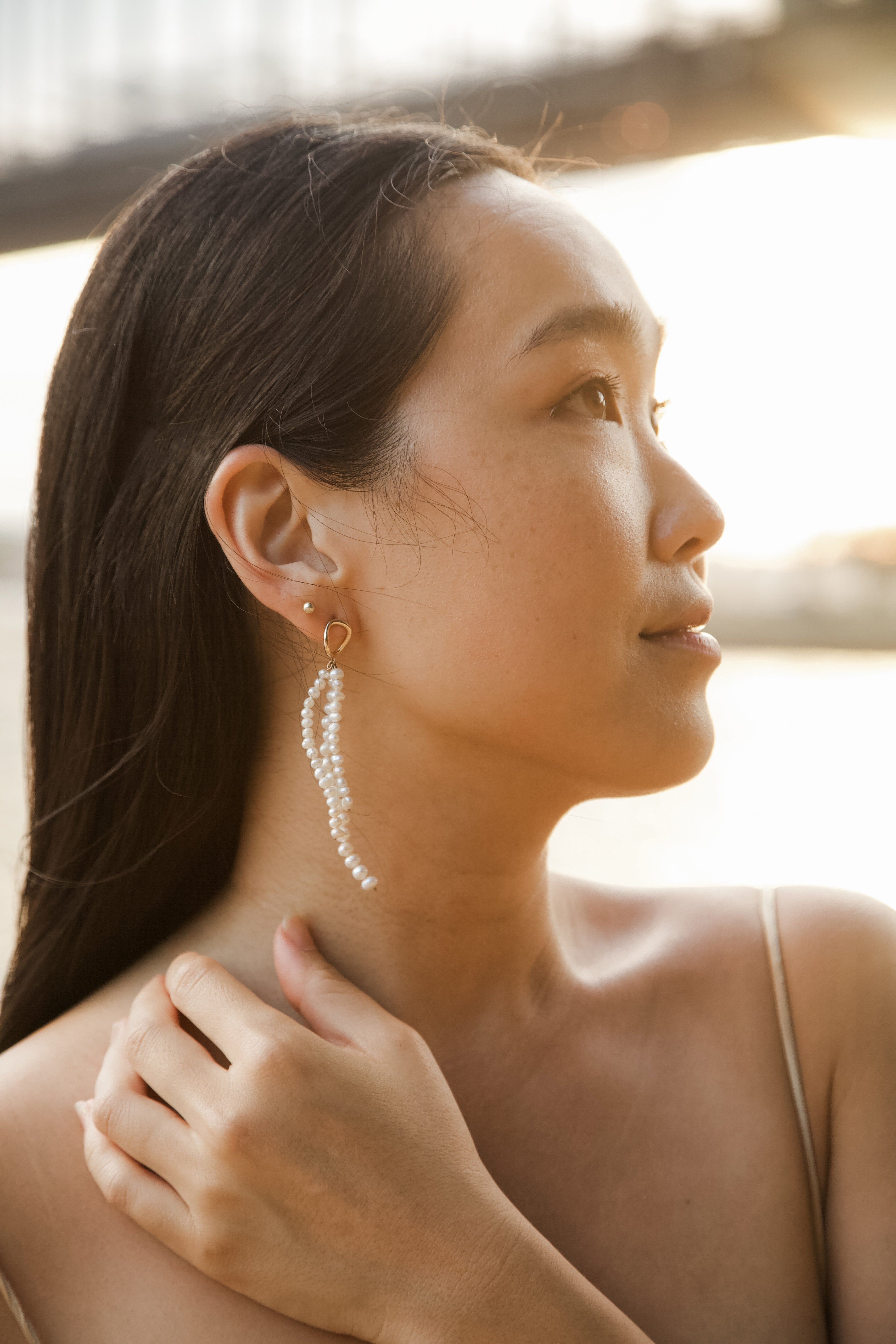 Coral Pearl Earrings