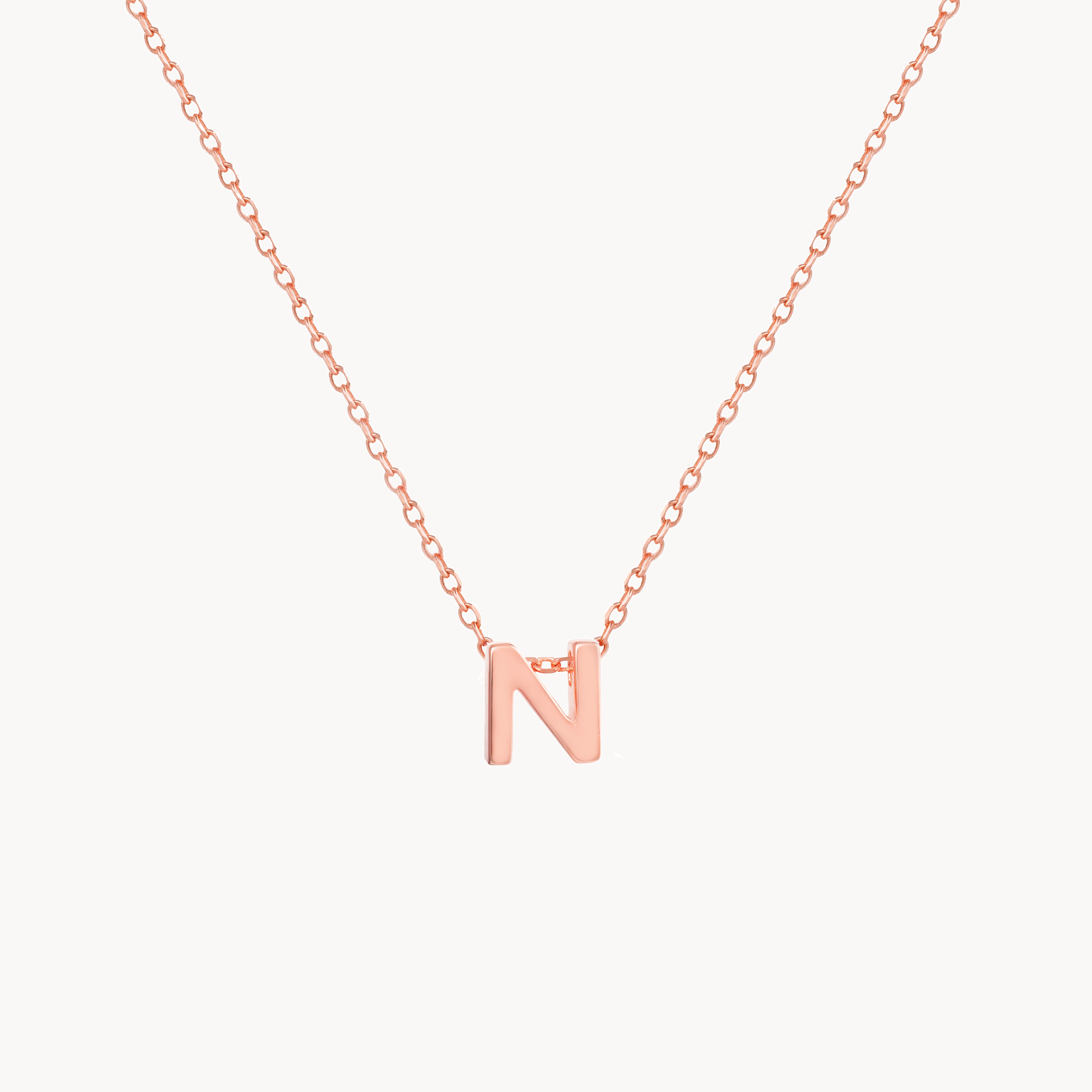 Alphabet Necklace - Rose gold