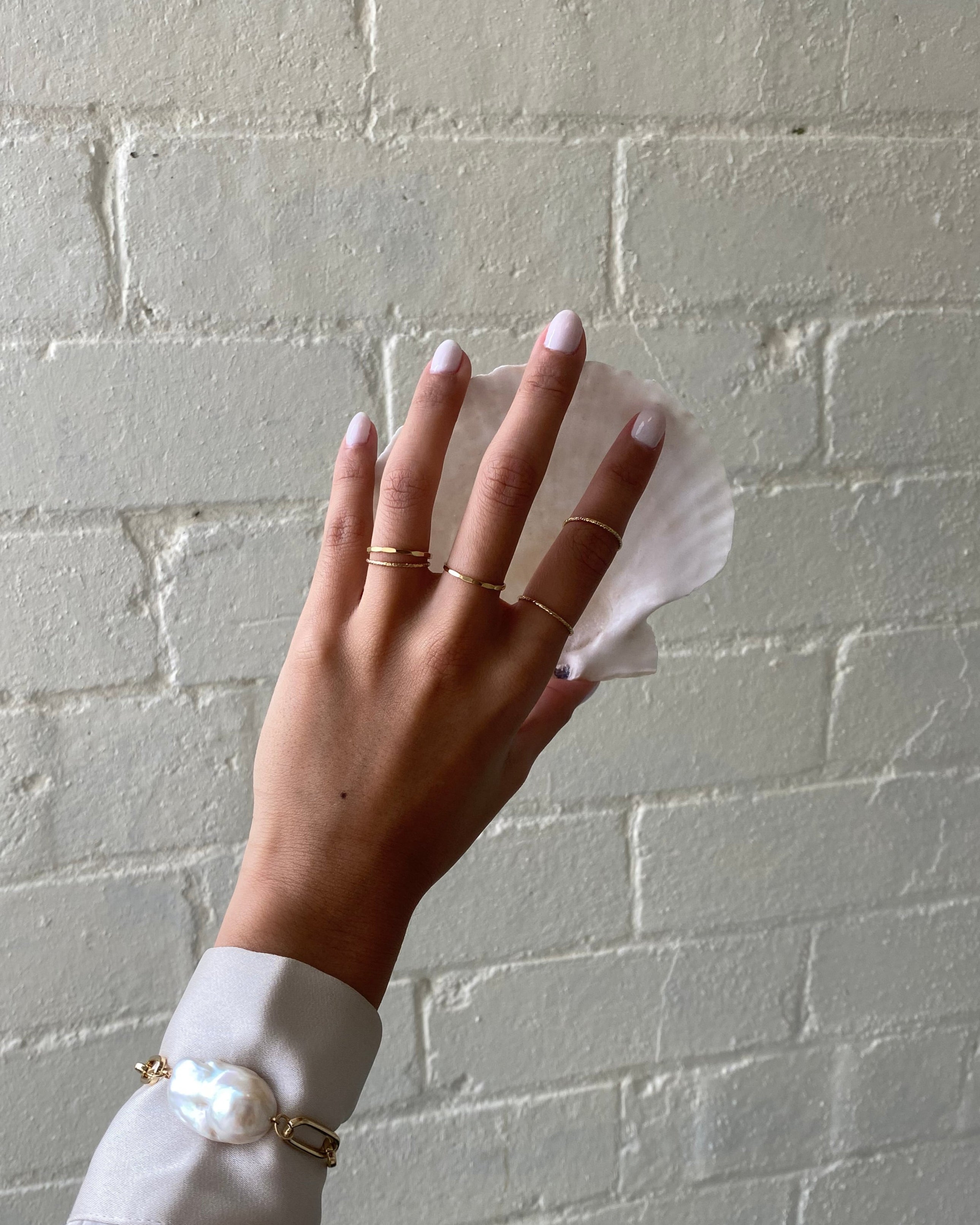 Hammered Minimal Stacking Ring