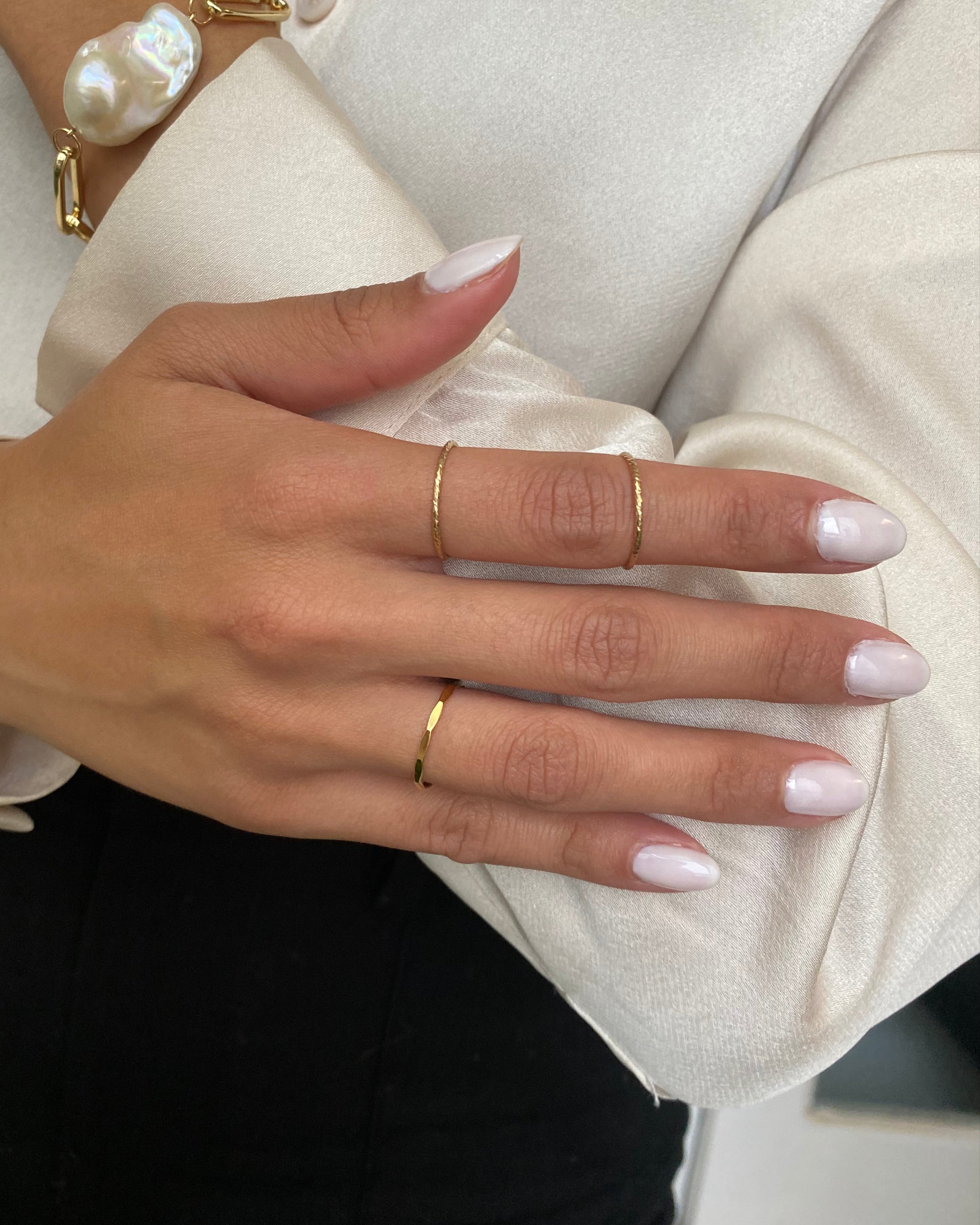 Sparkle Minimal Stacking Ring