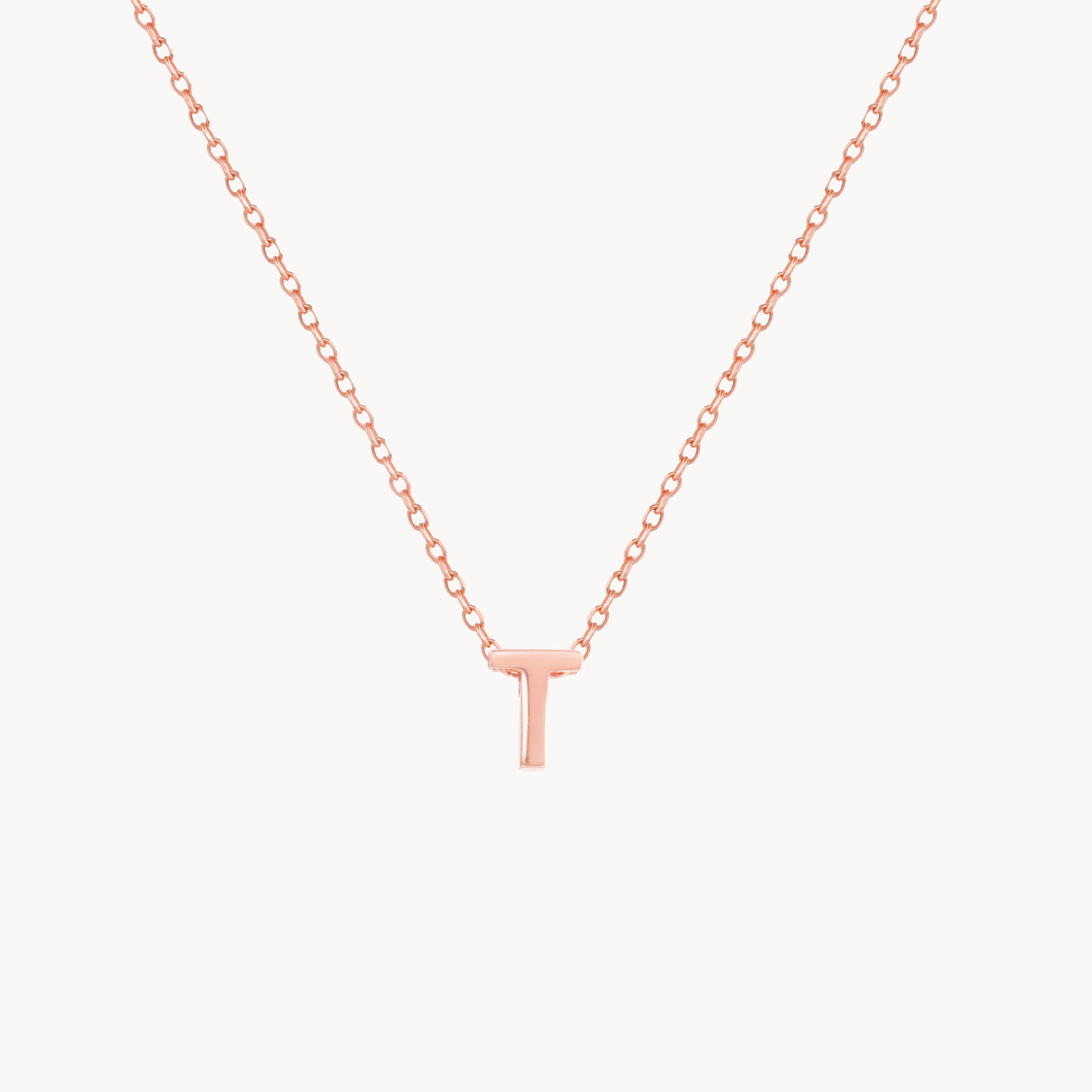 Alphabet Necklace - Rose gold