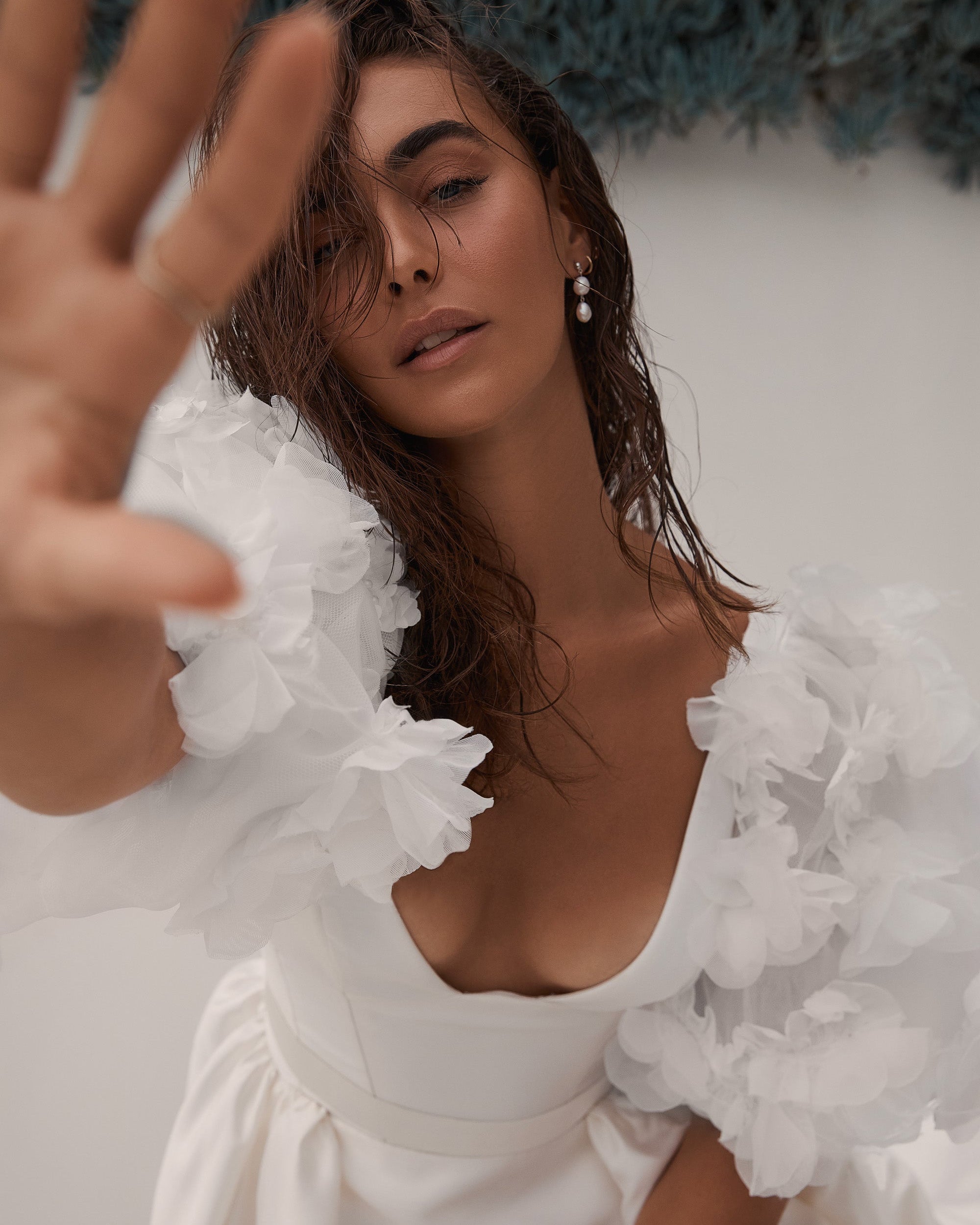 Elisse Double Pearl Drop Studs