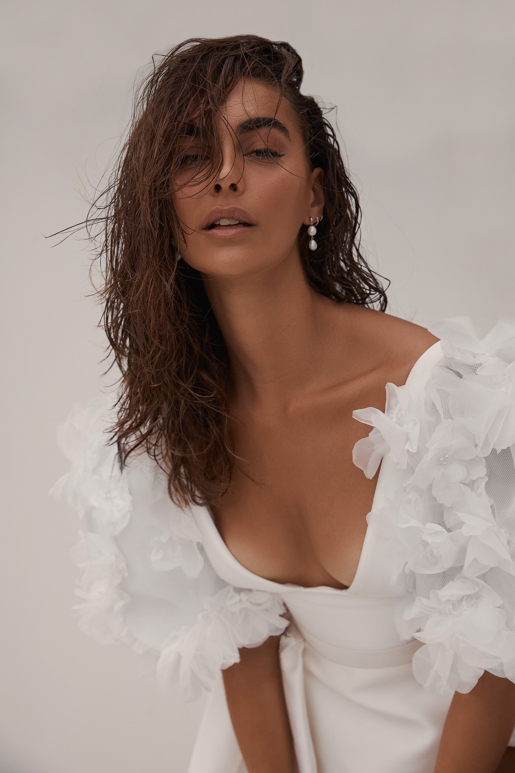 Elisse Double Pearl Drop Studs