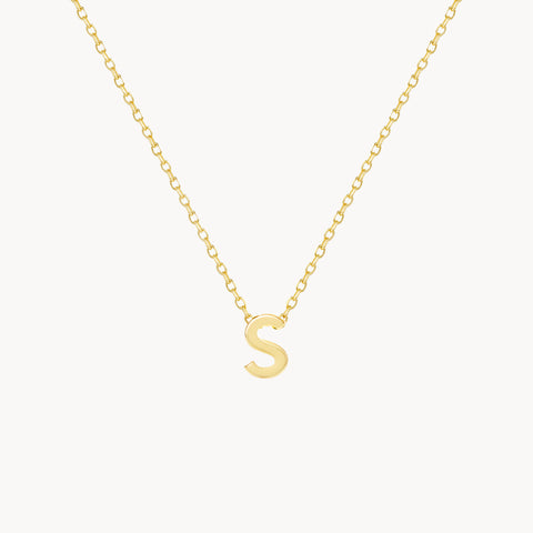 S Initial Necklace