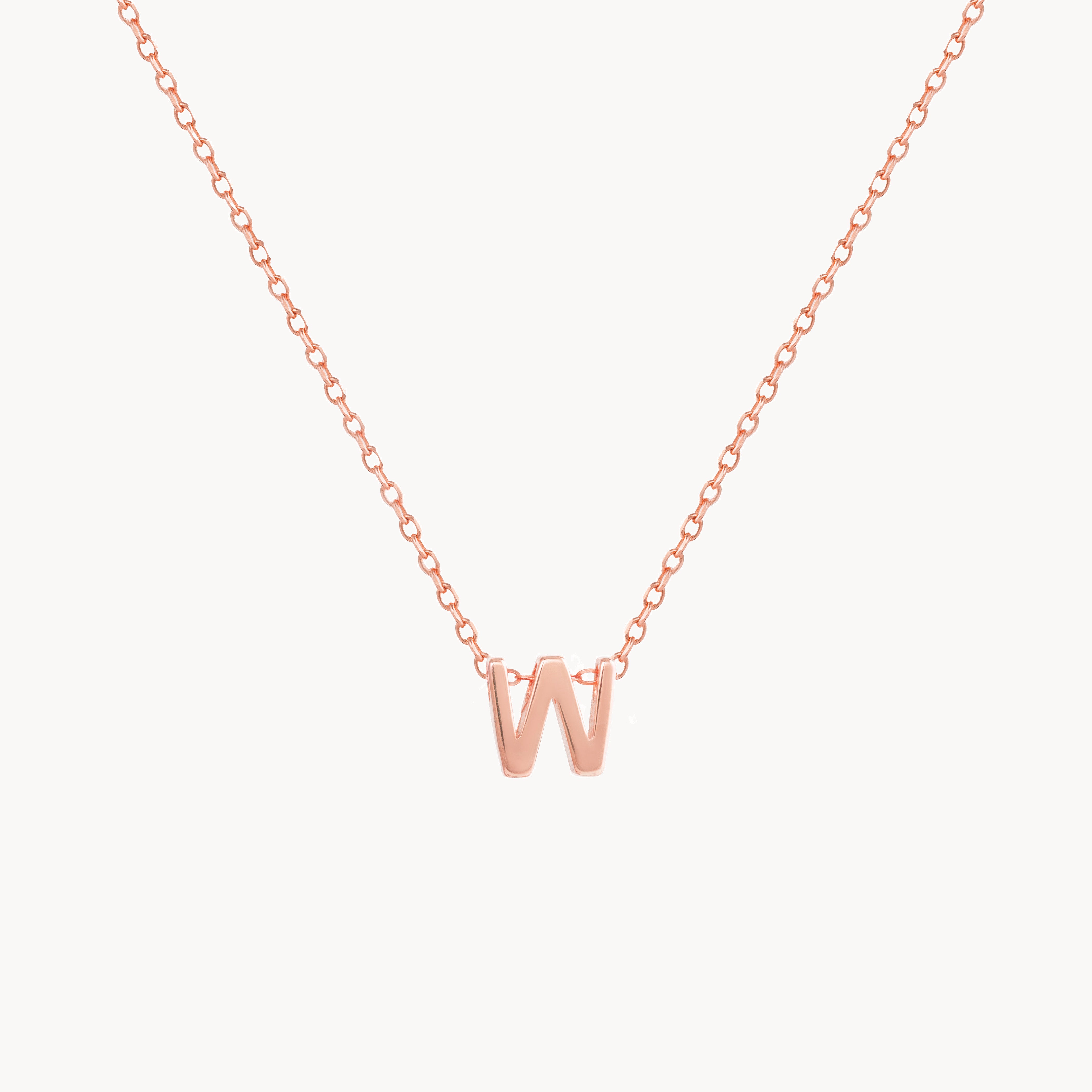 Alphabet Necklace - Rose gold