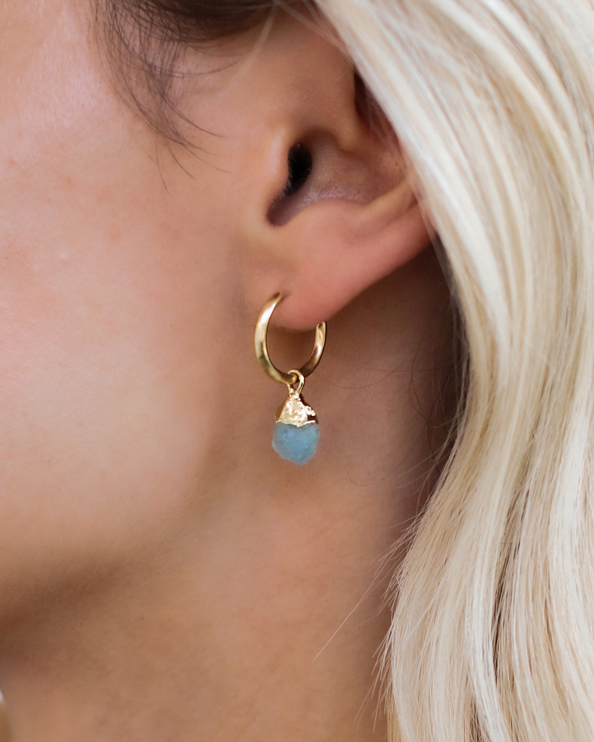 March Birthstone | Aquamarine Earrings