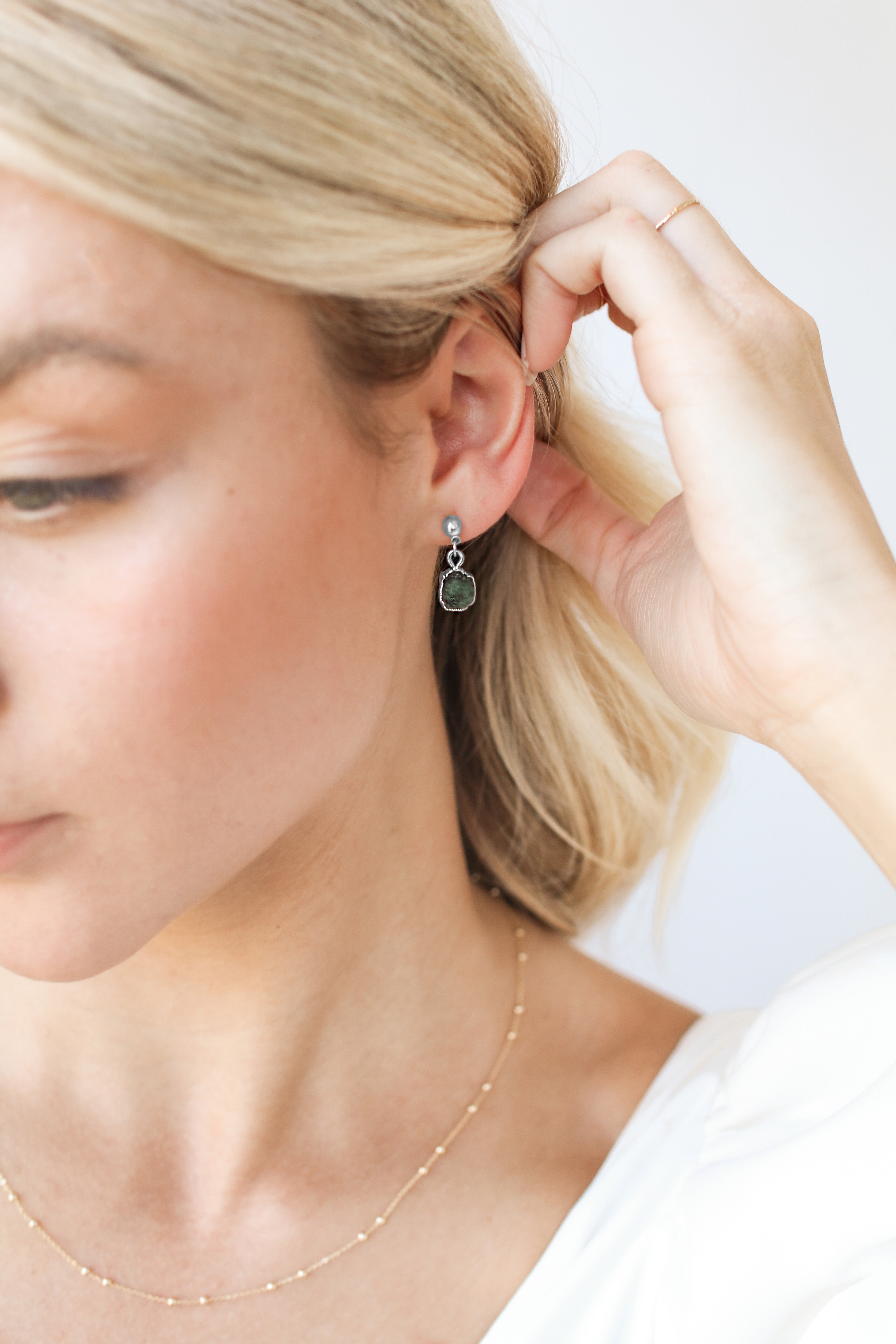 May Birthstone | Emerald Earrings
