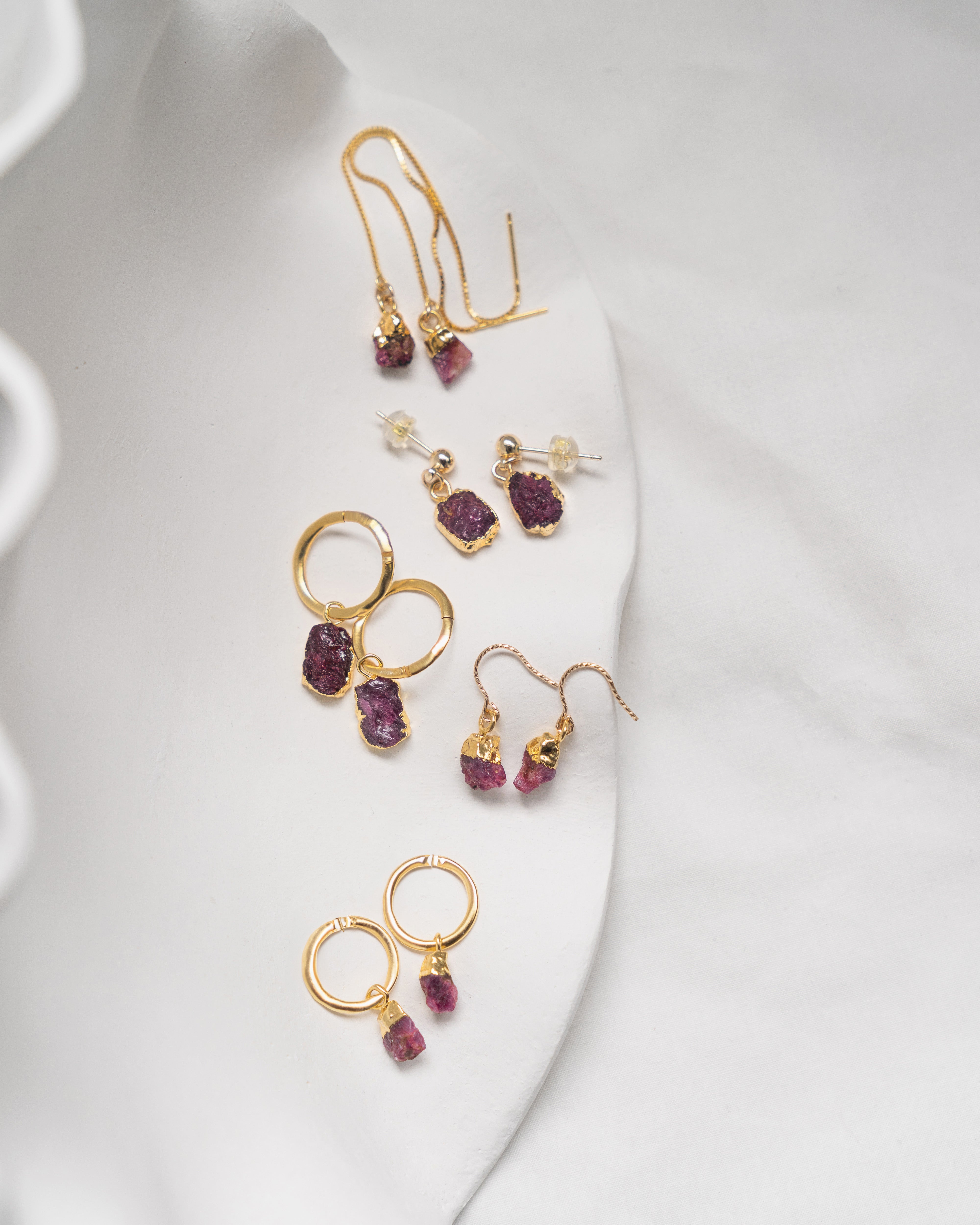 July Birthstone | Ruby Earrings
