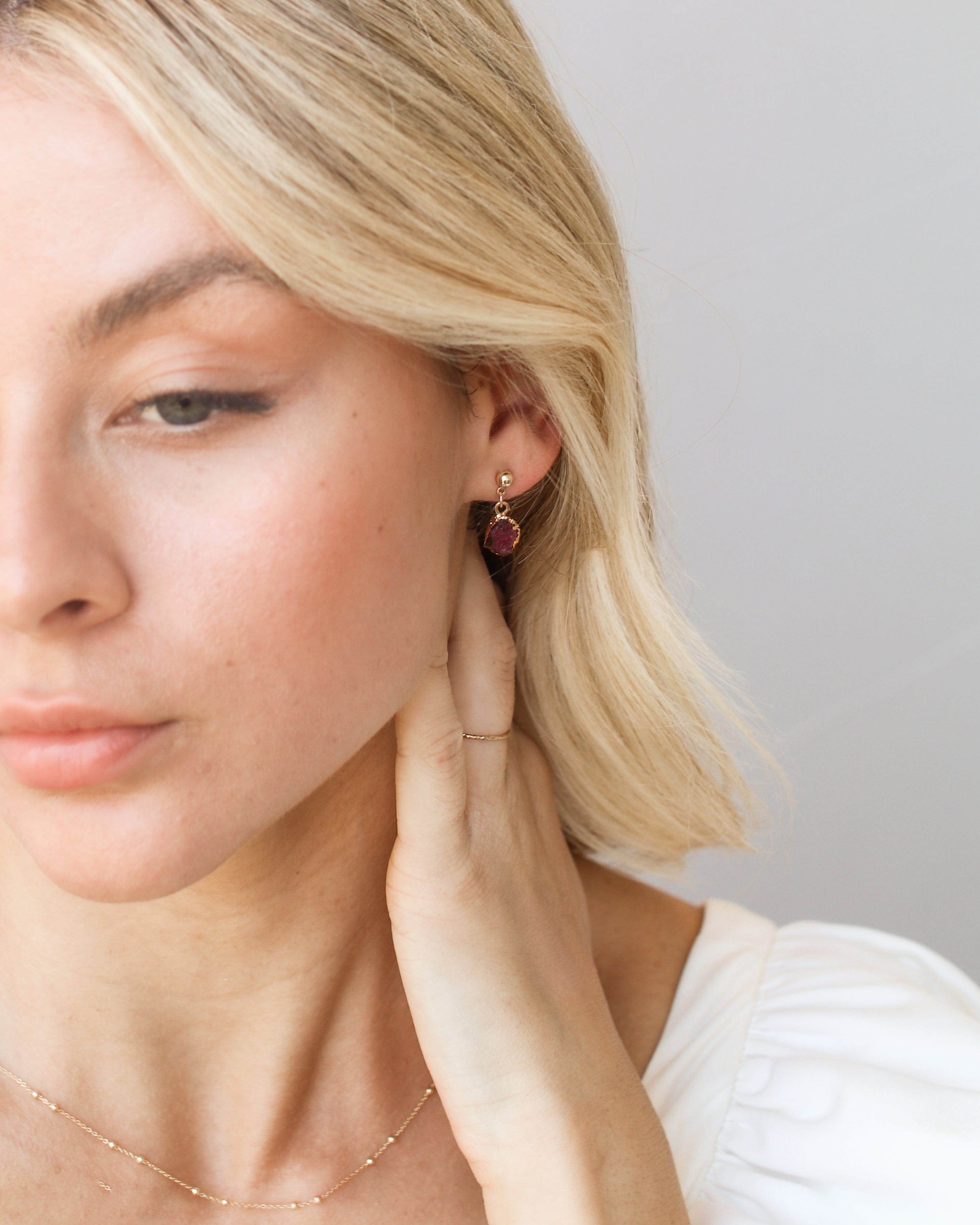 July Birthstone | Ruby Earrings