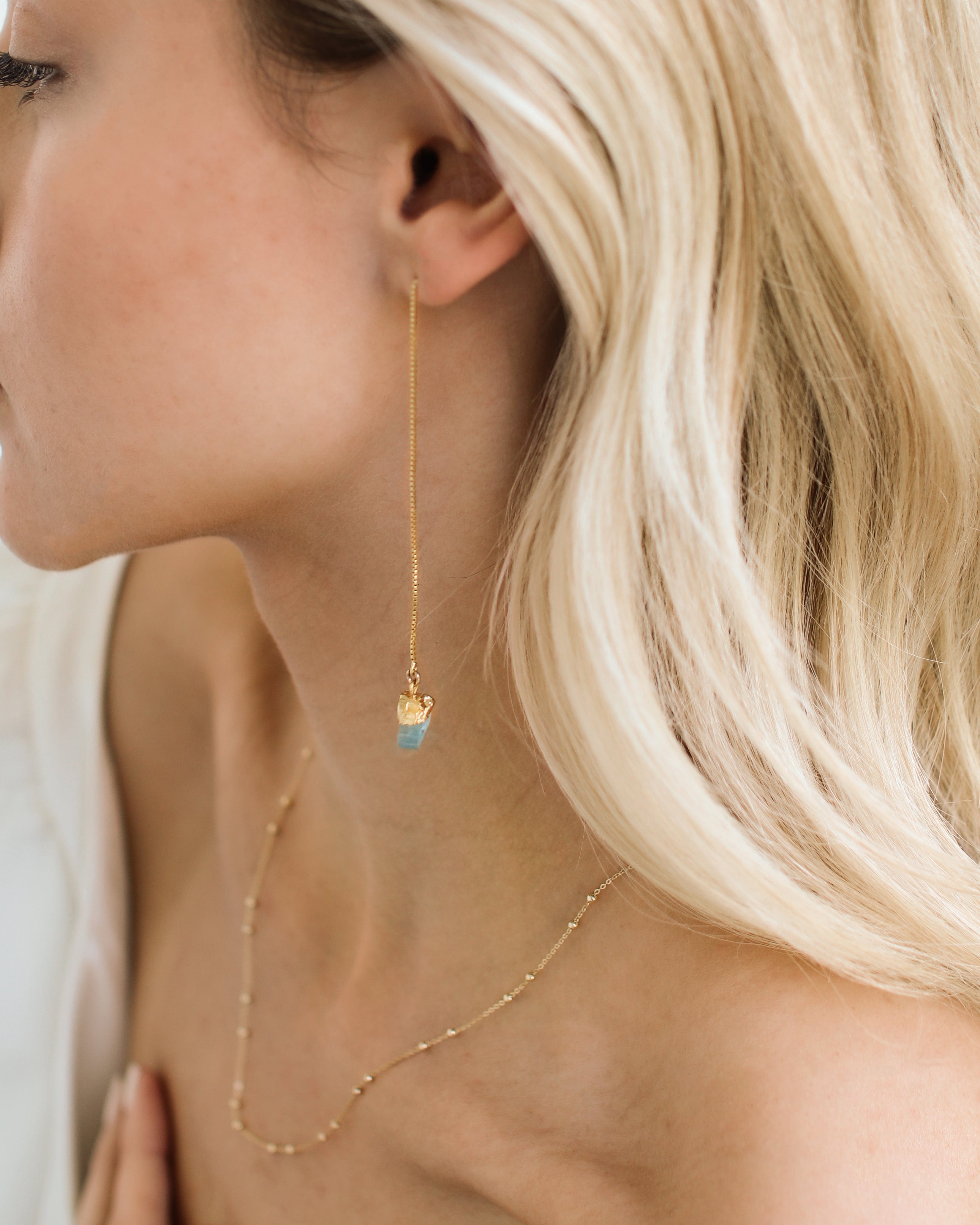 March Birthstone | Aquamarine Earrings