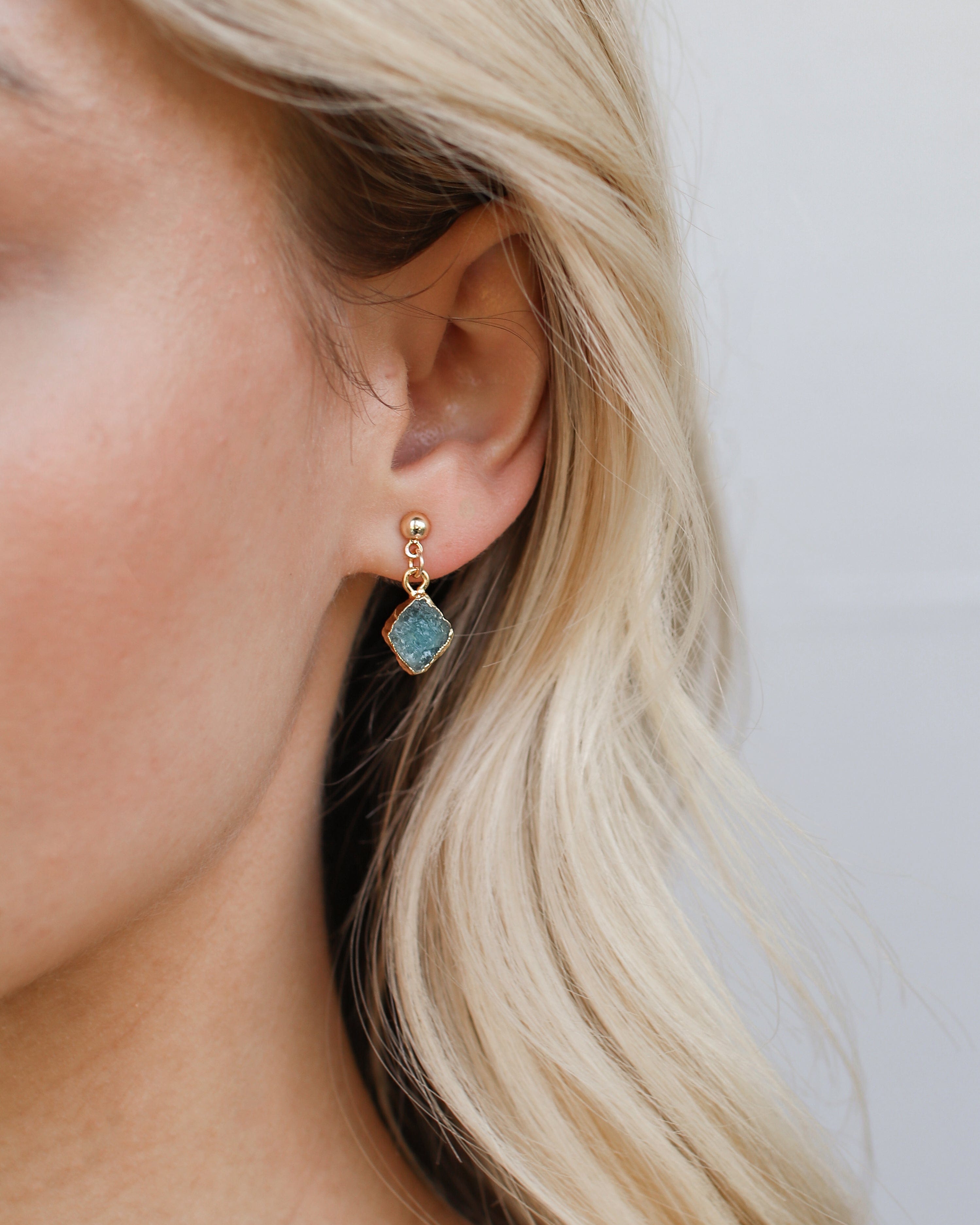 March Birthstone | Aquamarine Earrings