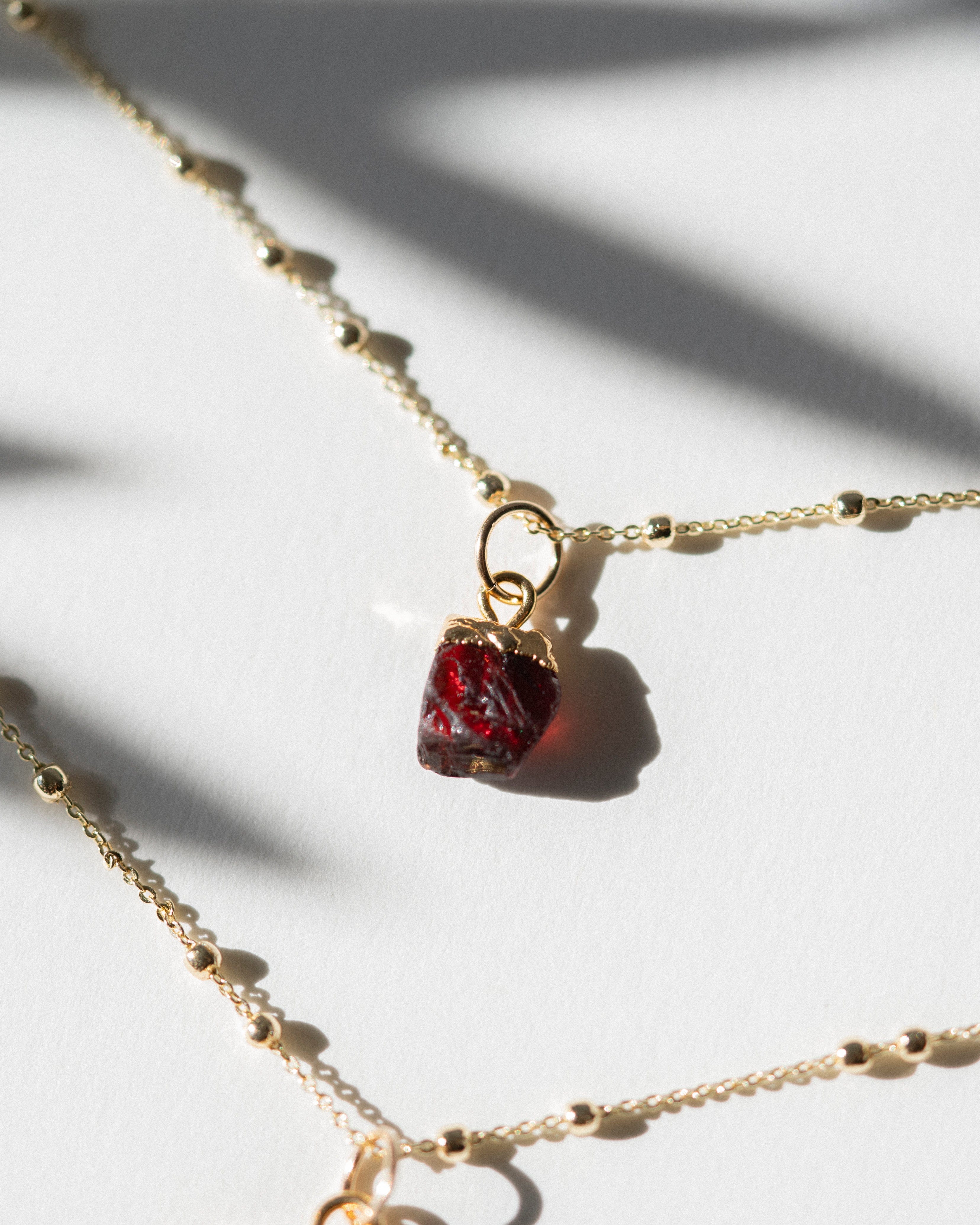 January Birthstone | Garnet Necklace