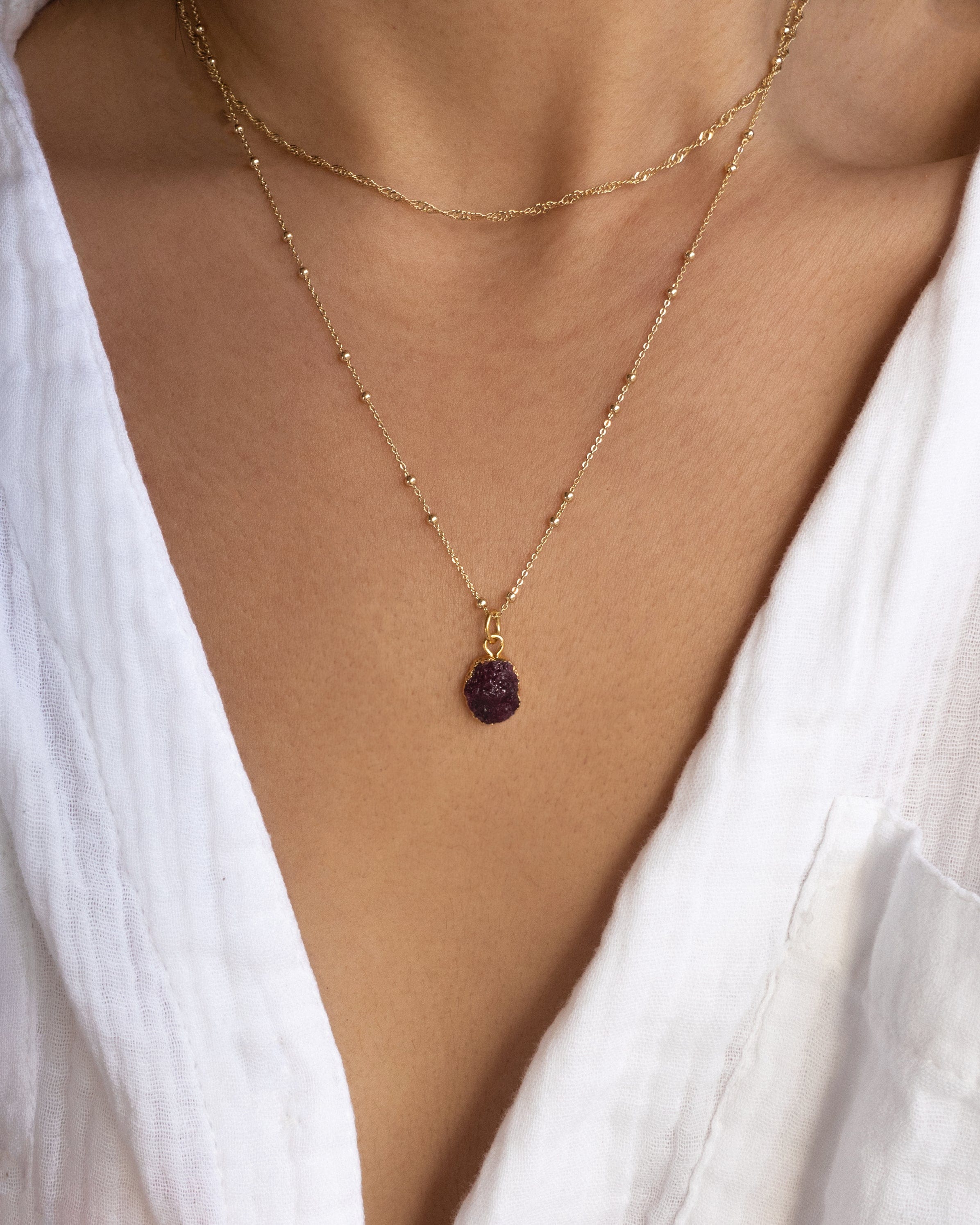 July Birthstone | Ruby Necklace