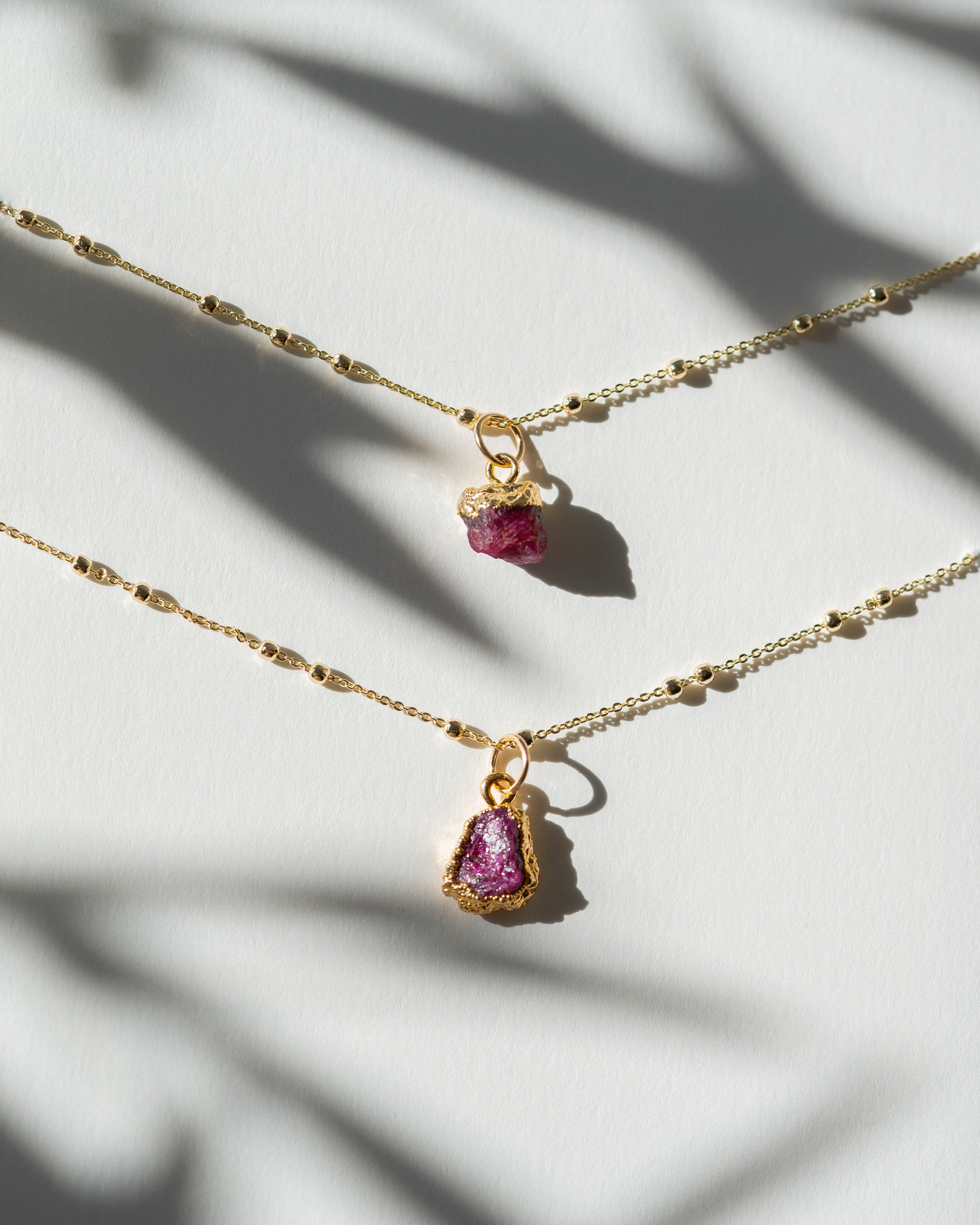 July Birthstone | Ruby Necklace