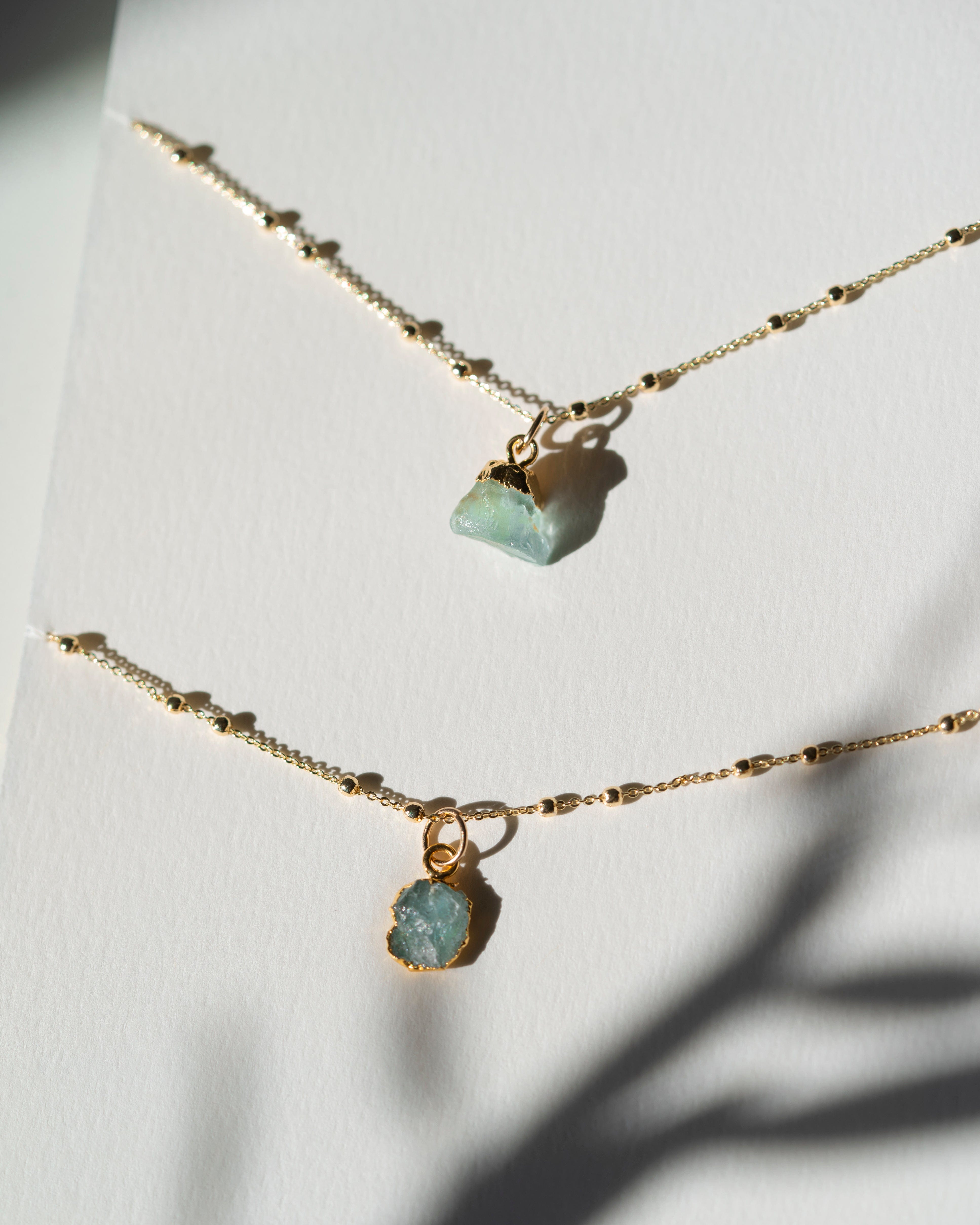 March Birthstone | Aquamarine Necklace