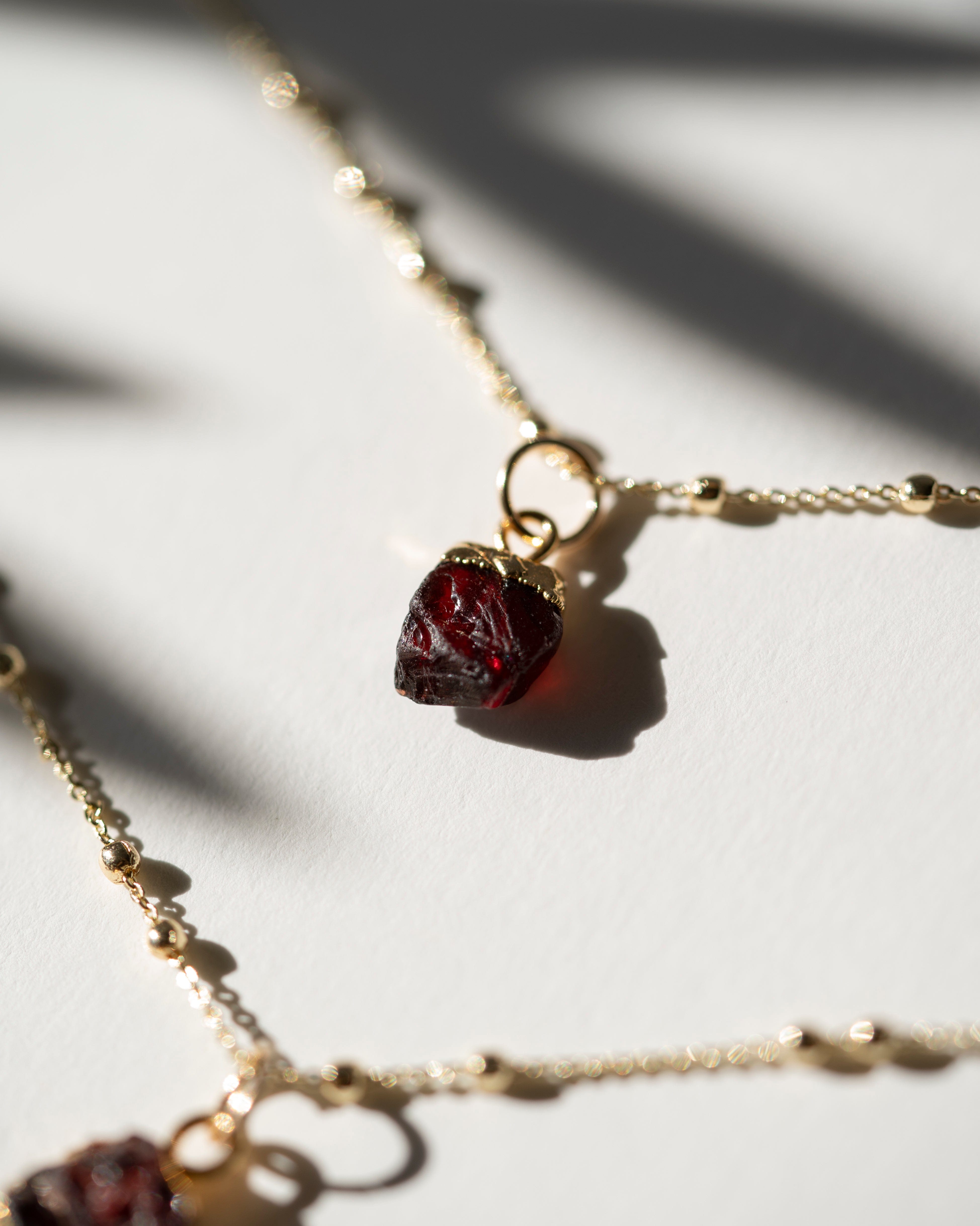 January Birthstone | Garnet Necklace