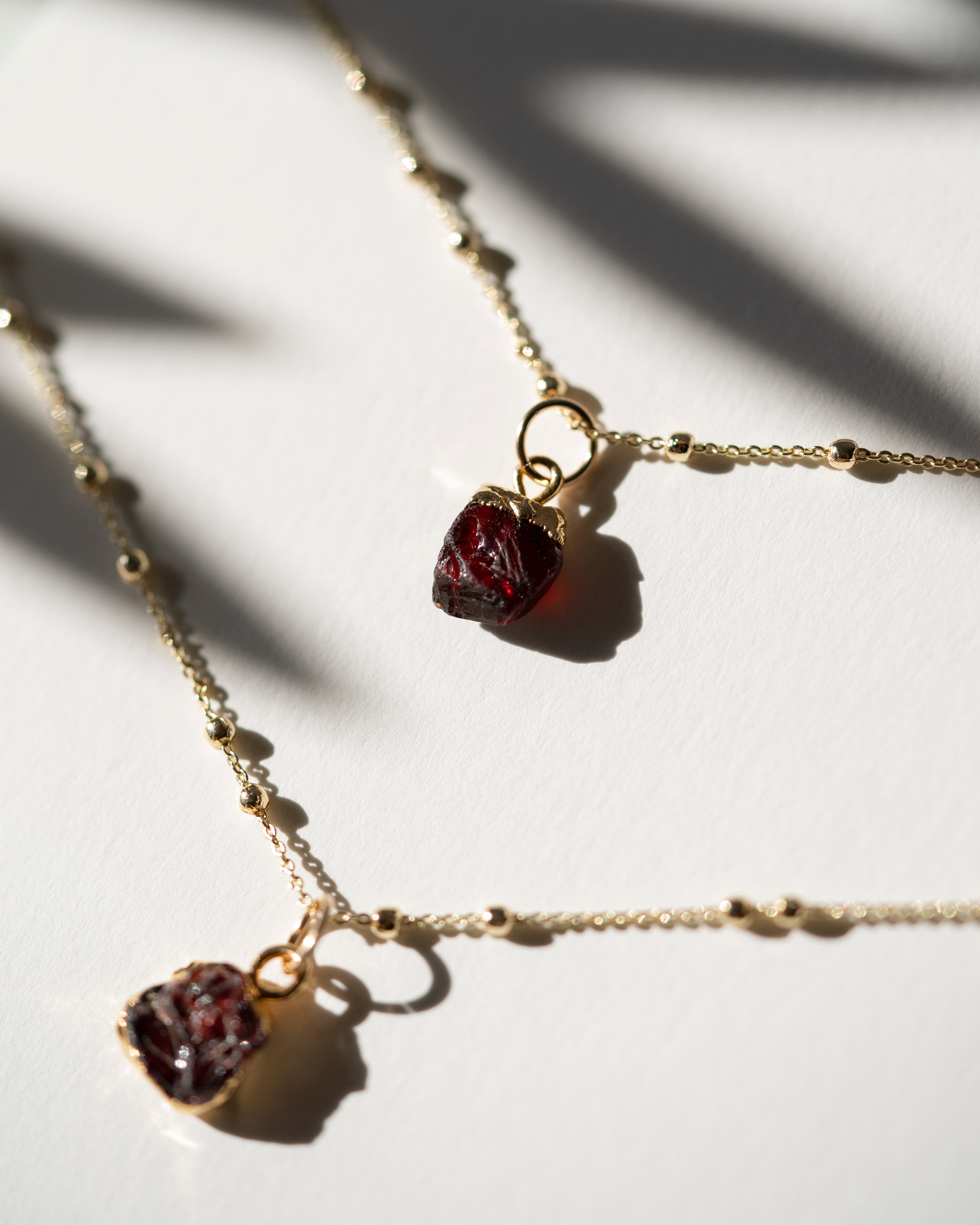 January Birthstone | Garnet Necklace