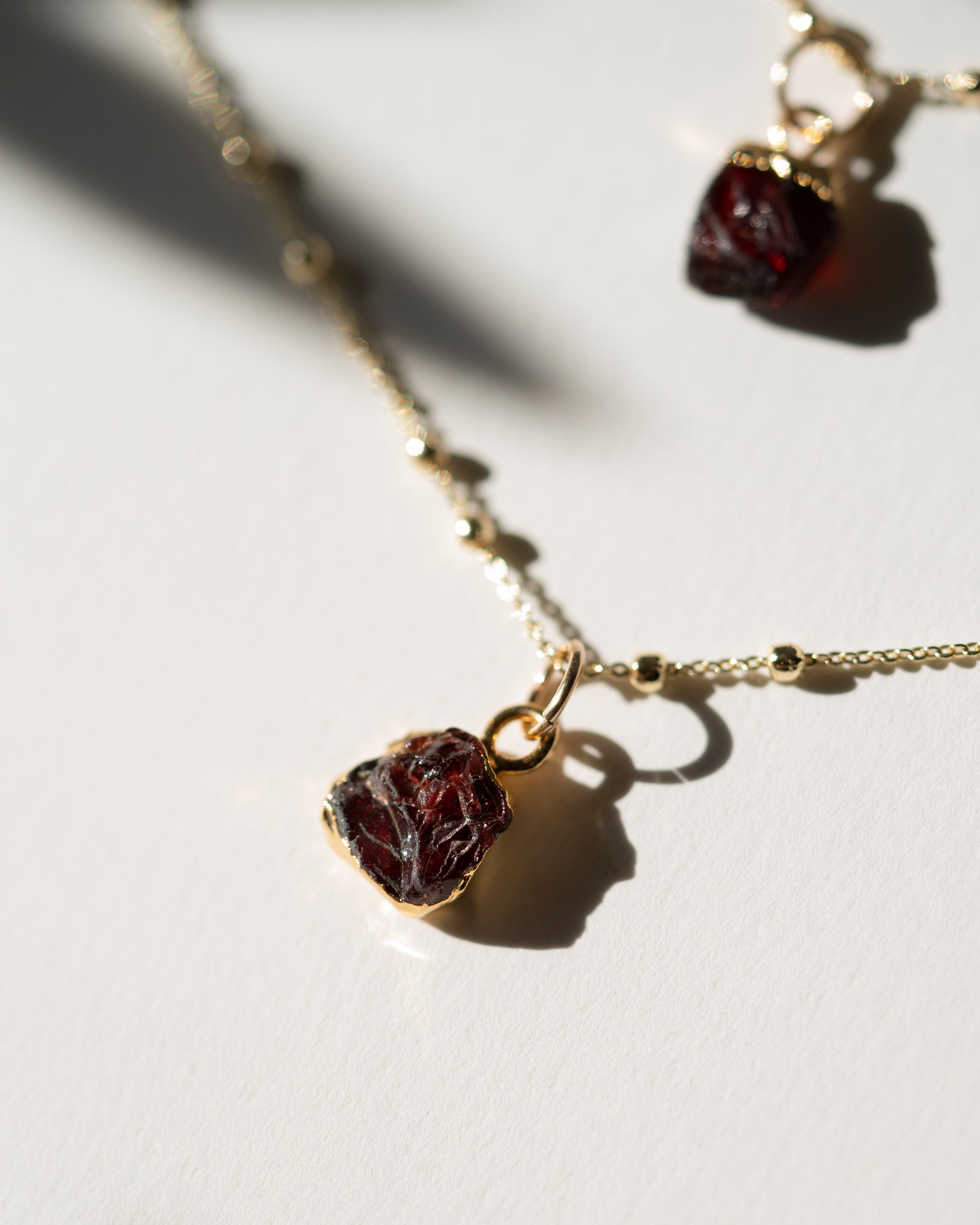 January Birthstone | Garnet Necklace
