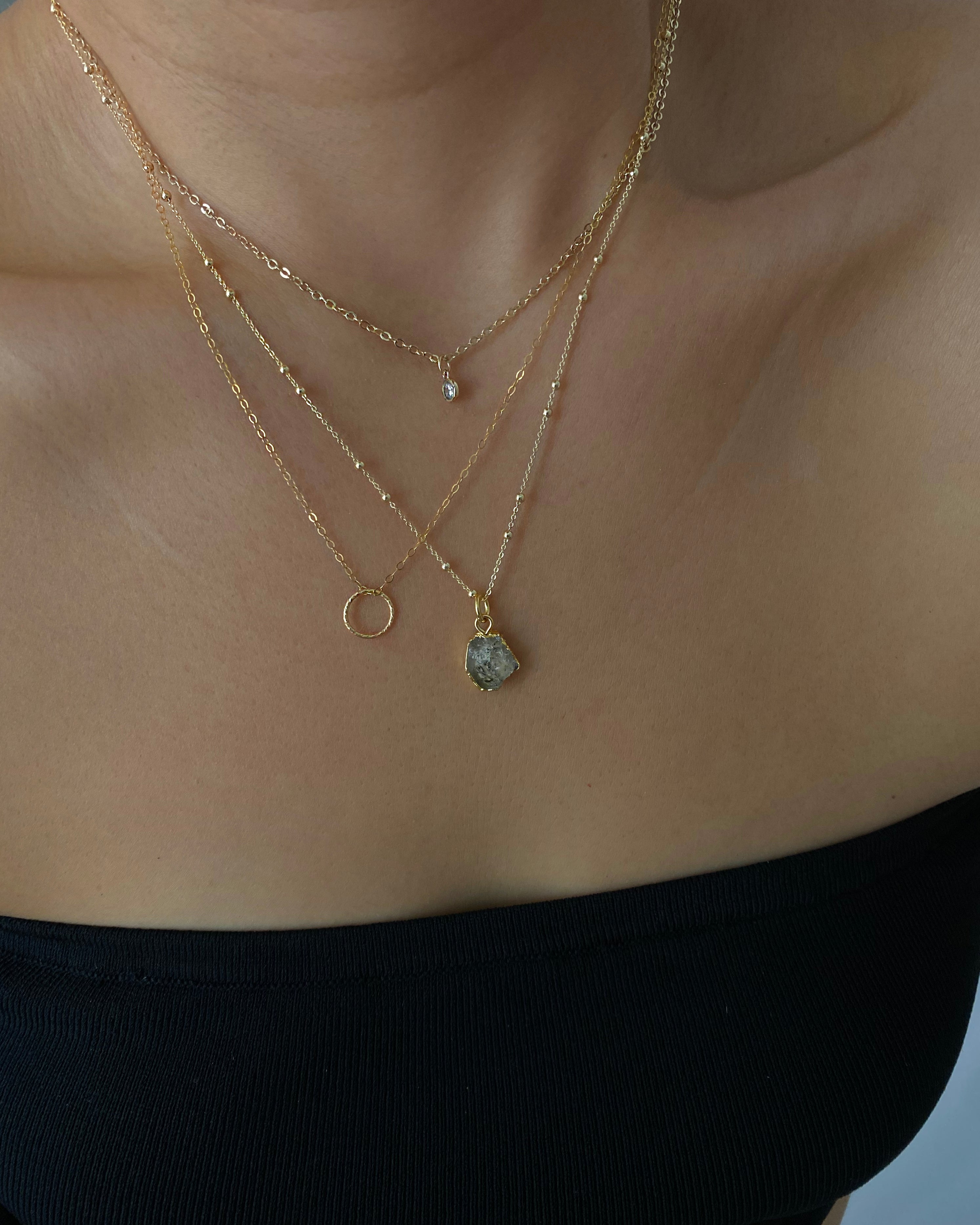 April Birthstone | Herkimer Diamond Necklace