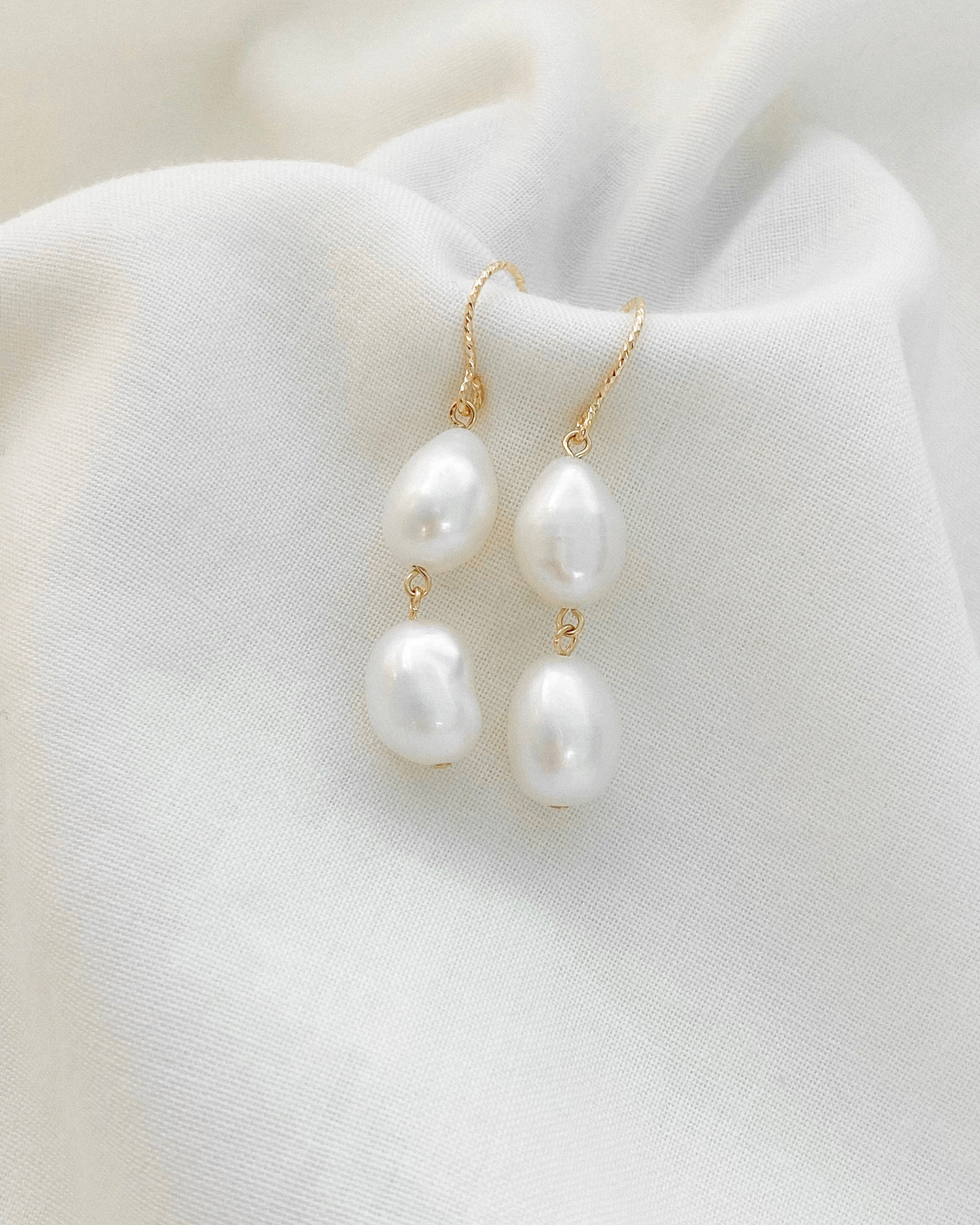 Elisse Double Pearl Hooks