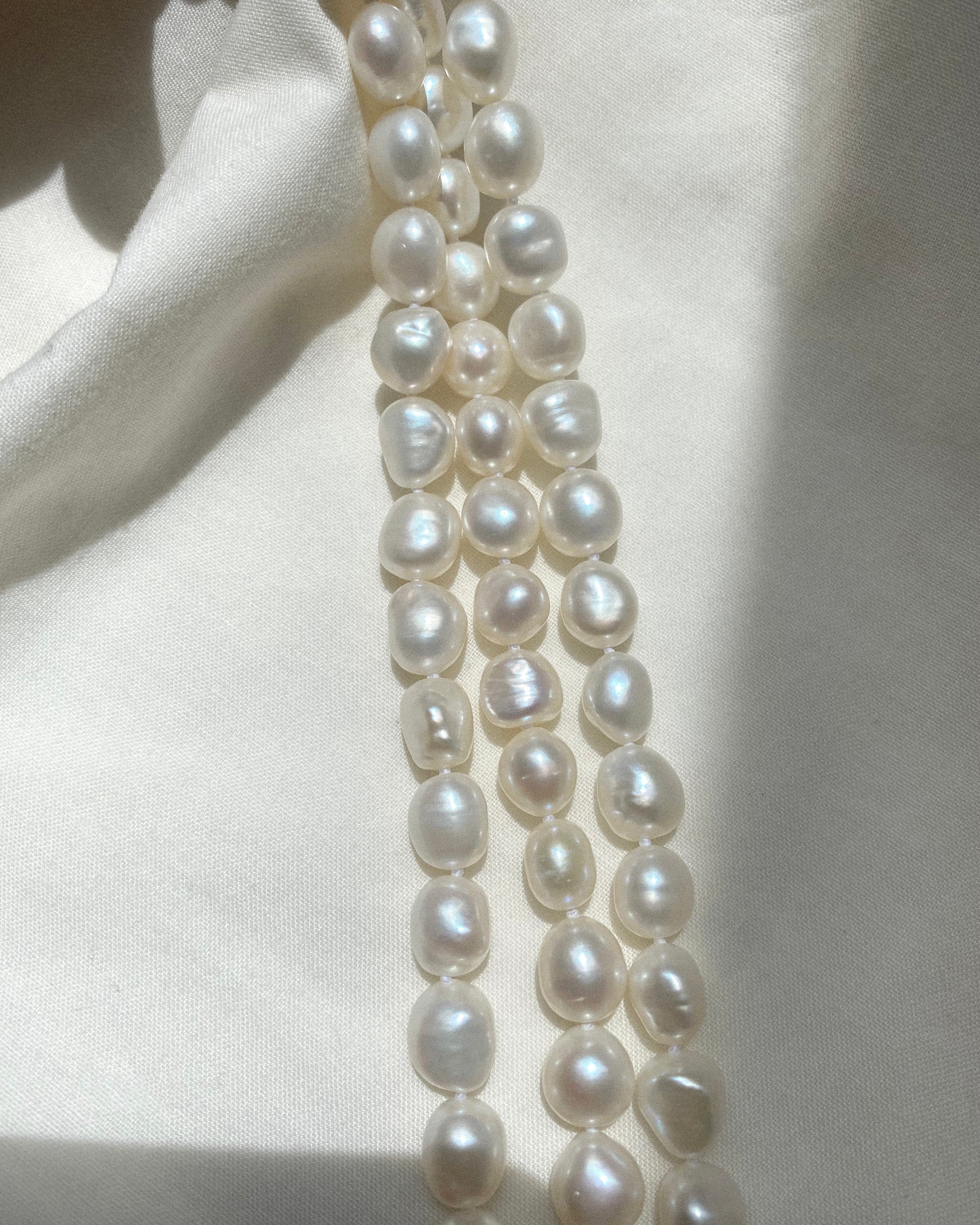 Elisse 3 Row Pearl Choker