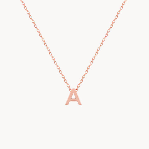 Alphabet Necklace - Rose gold