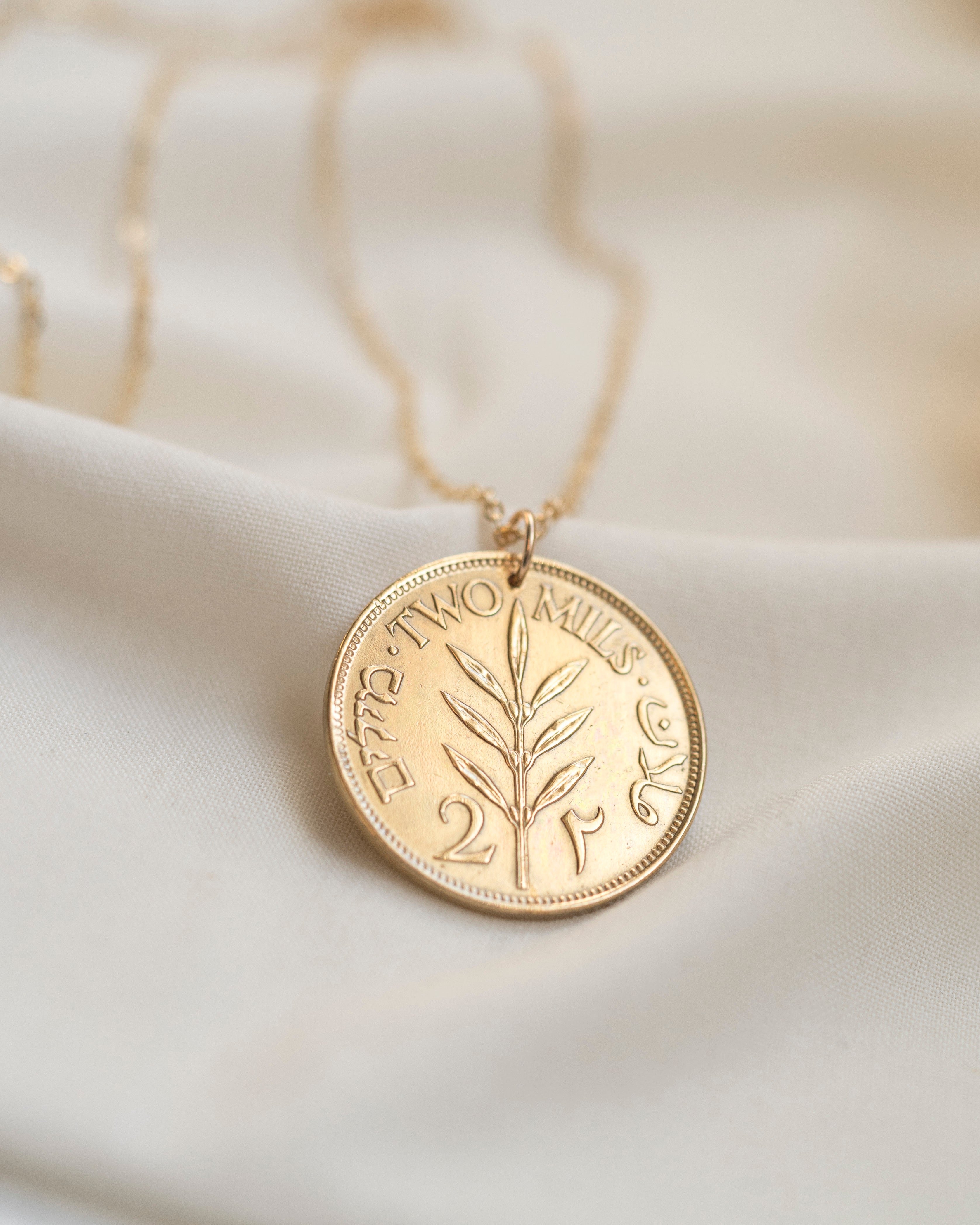 Palestine | 1927 Medallion Coin Necklace