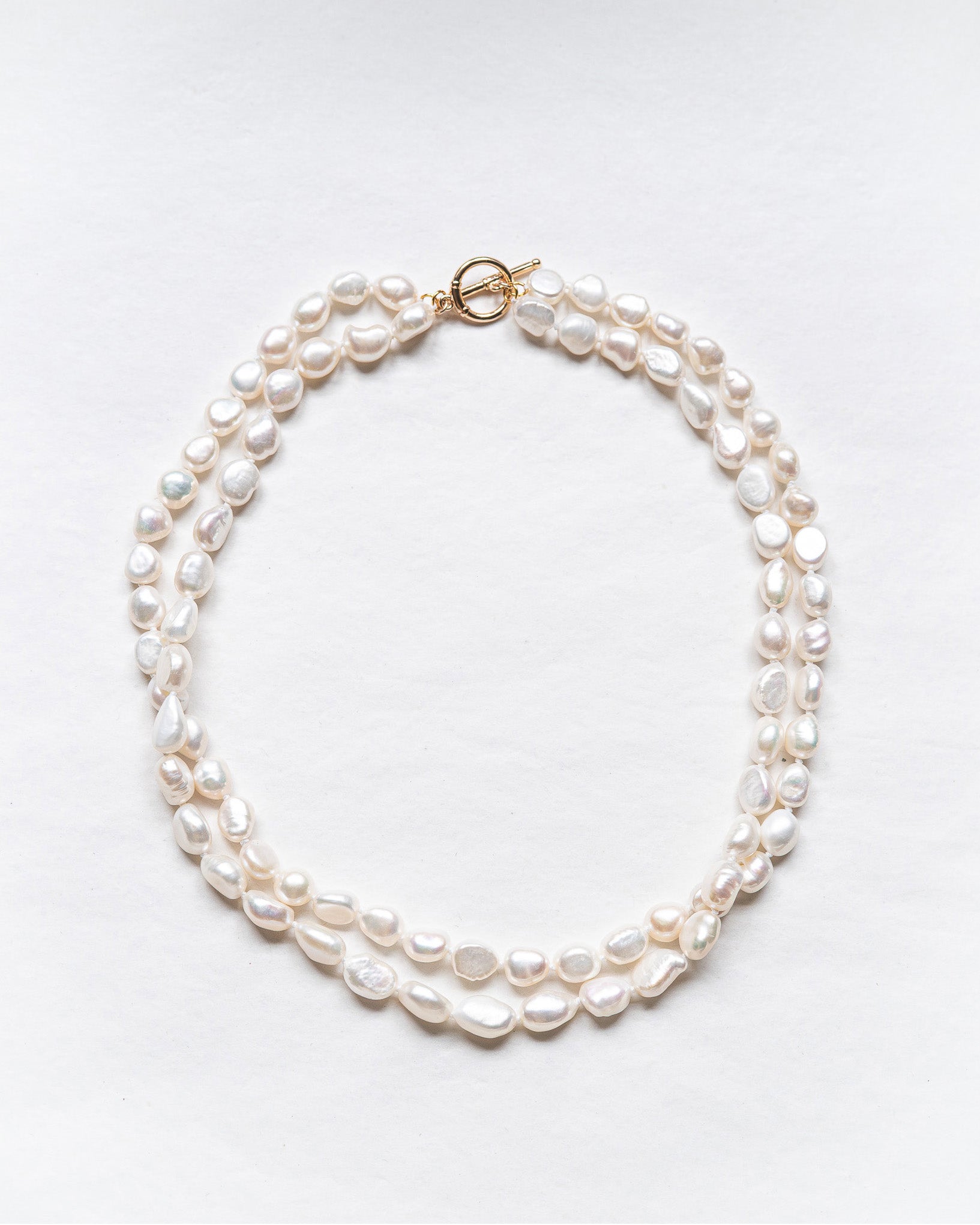 Elisse 2 Row Pearl Necklace