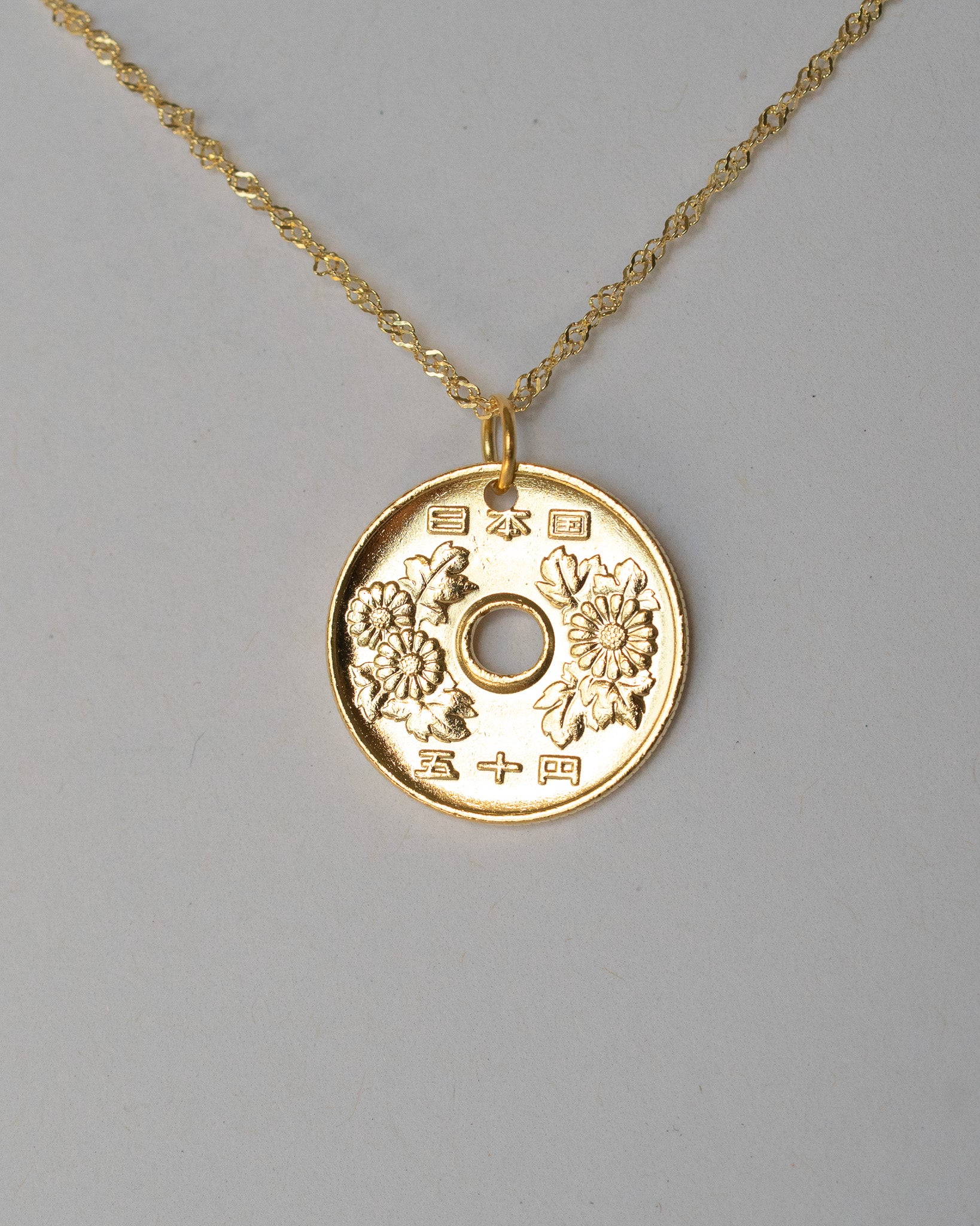 Japan | Chrysanthemums Coin Necklace