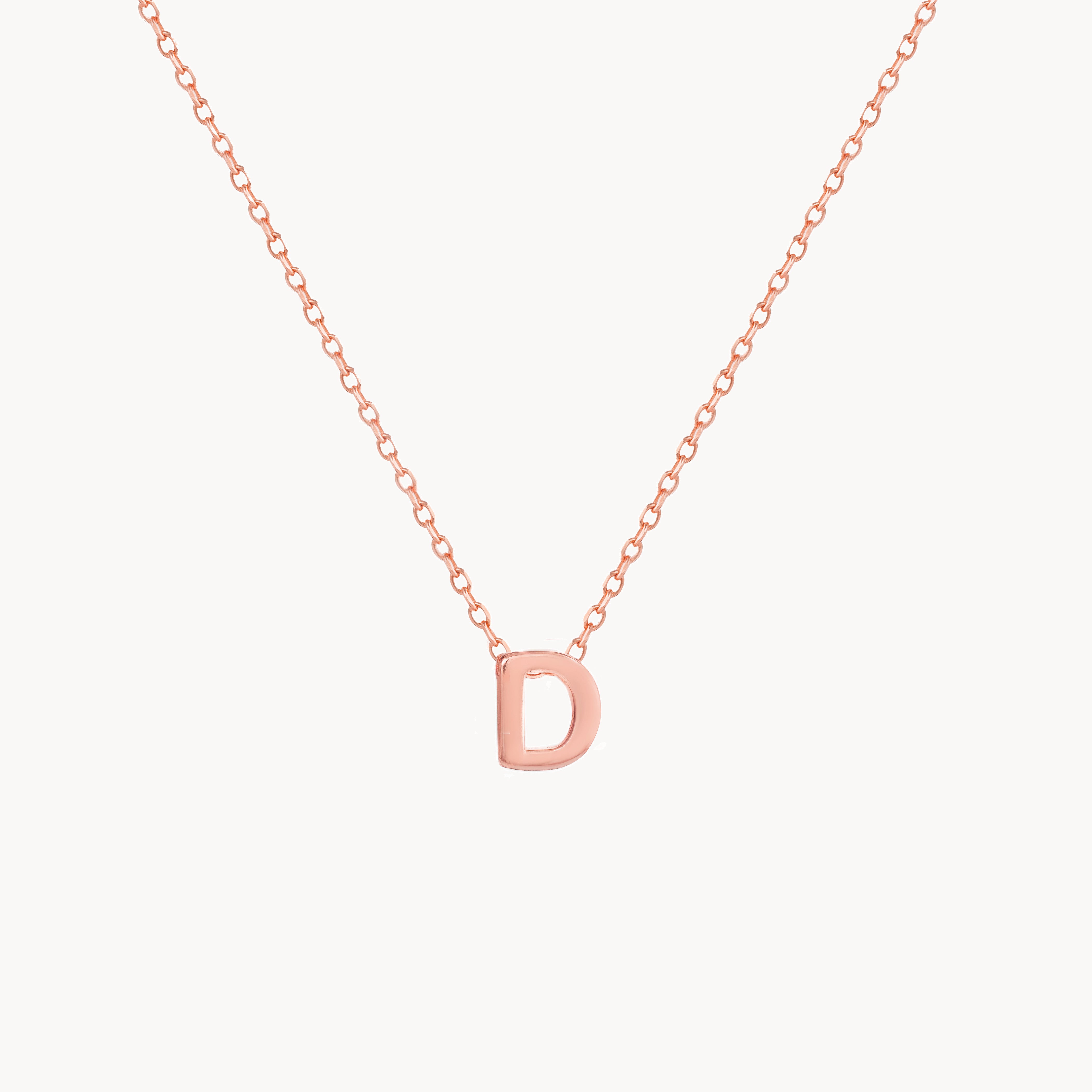 Alphabet Necklace - Rose gold