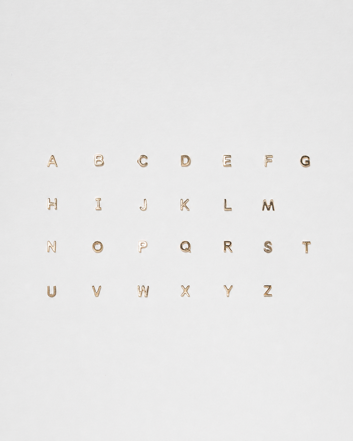 Tiny Alphabet Stud | 14k Solid Gold