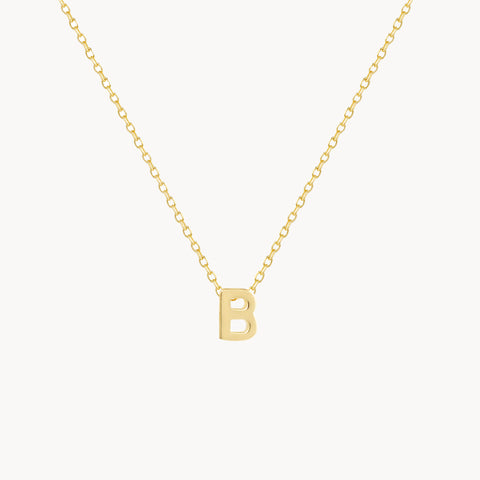 B Initial Necklace