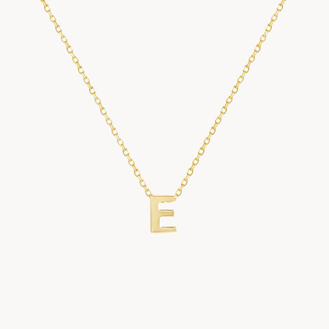 E Initial Necklace