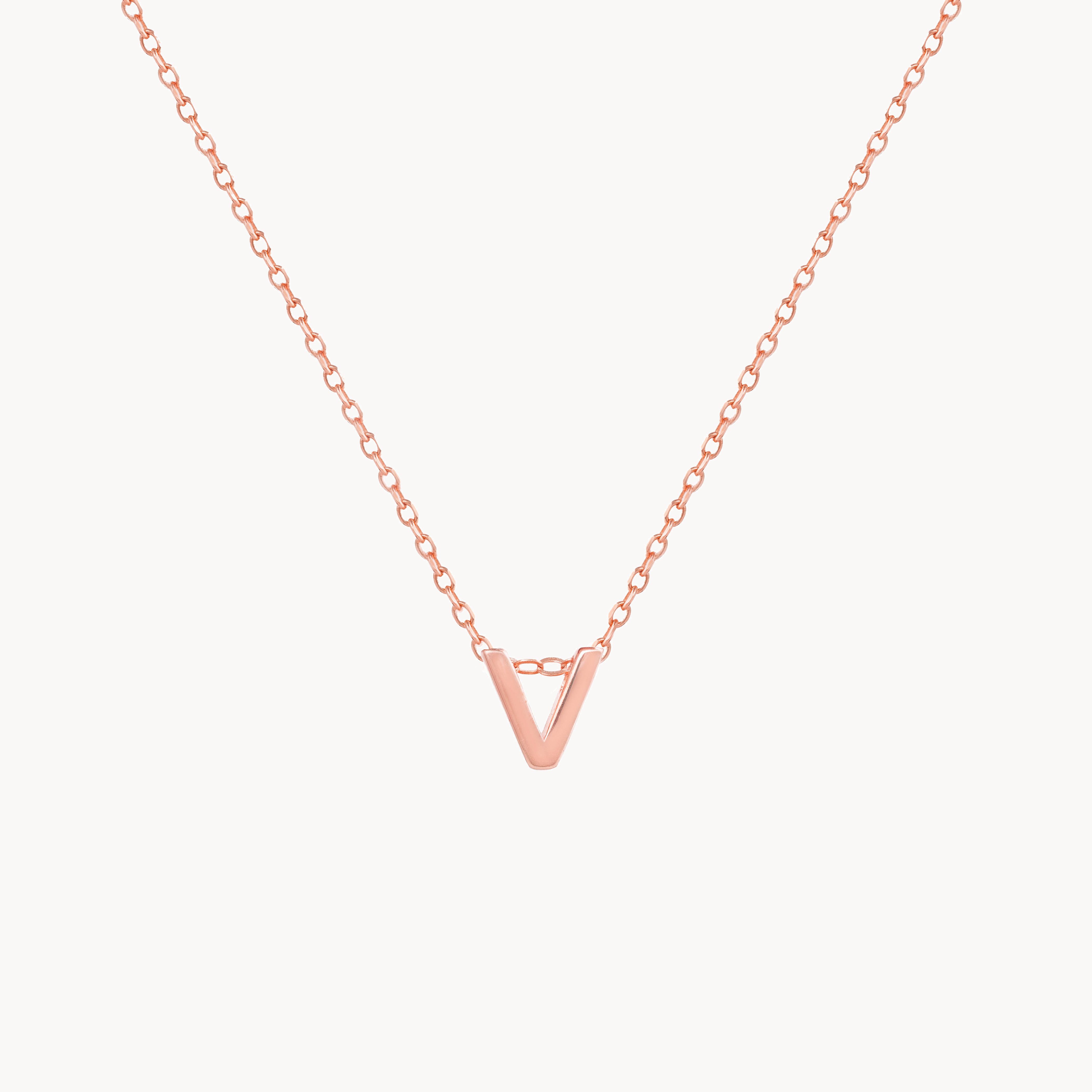 Alphabet Necklace - Rose gold
