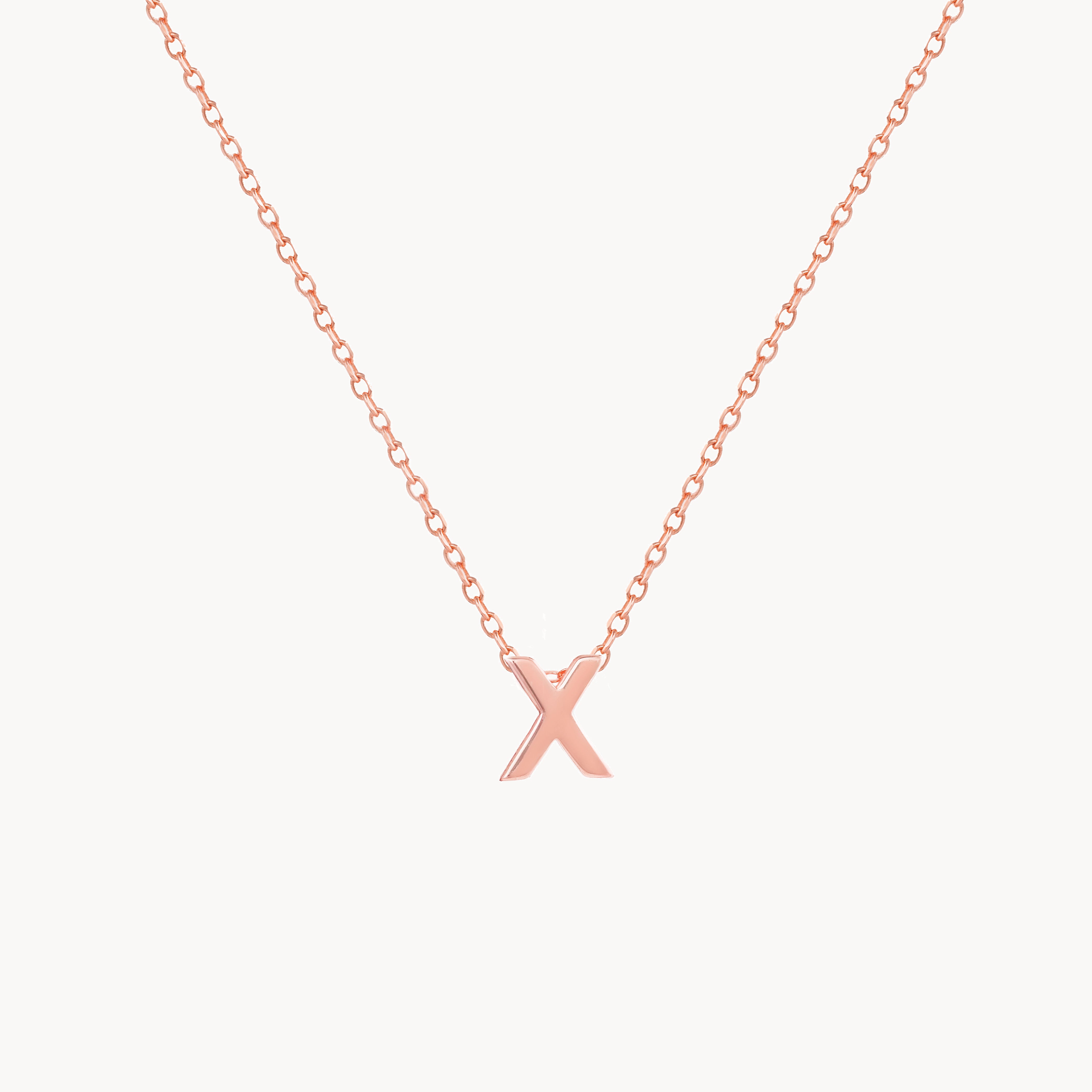 Alphabet Necklace - Rose gold